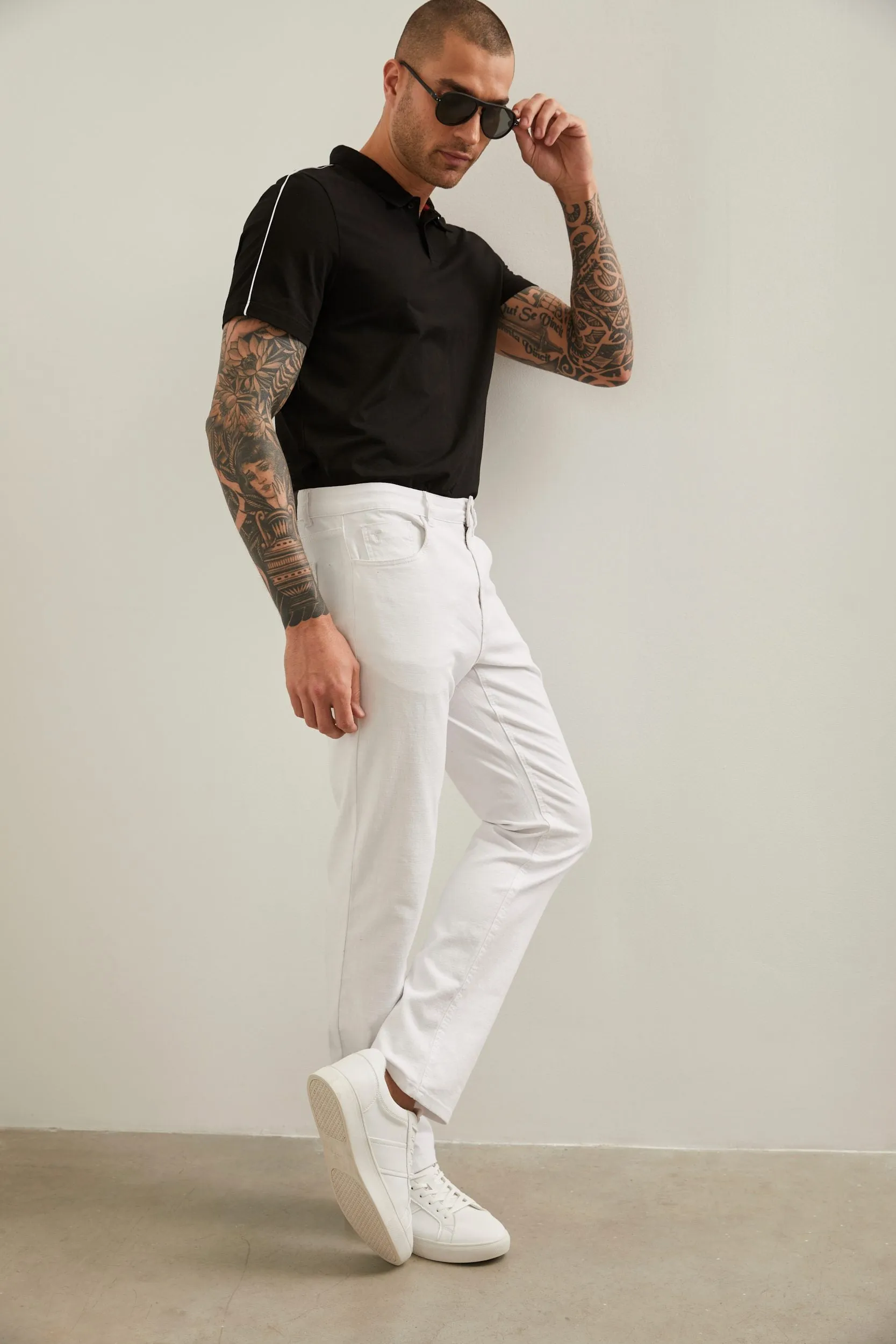 Contrasting detail polo sold by Tristan Style product image thumbnail 3