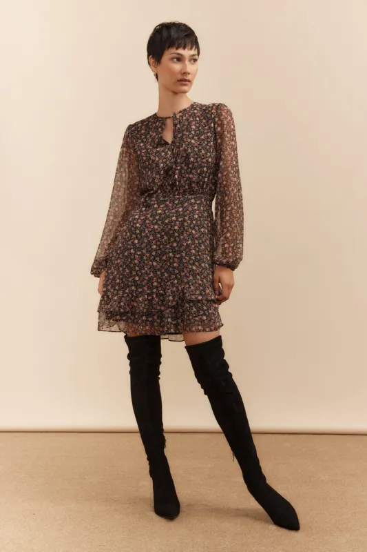 Floral printed fluid dress sold by Tristan Style