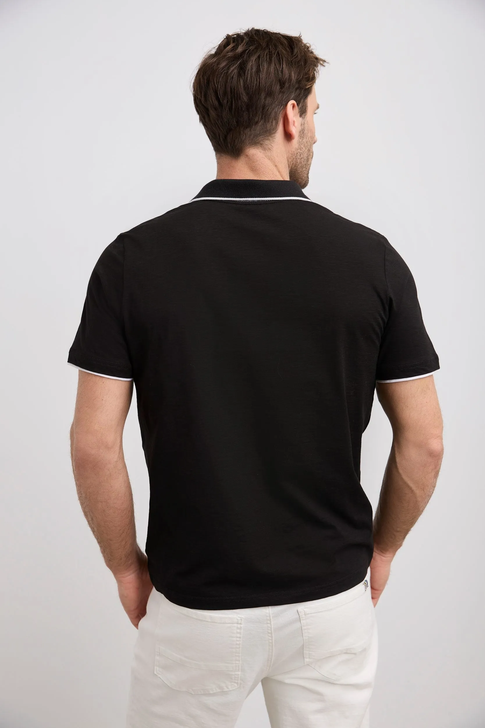 Textured jersey polo sold by Tristan Style product image thumbnail 4