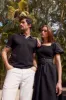 Textured jersey polo sold by Tristan Style