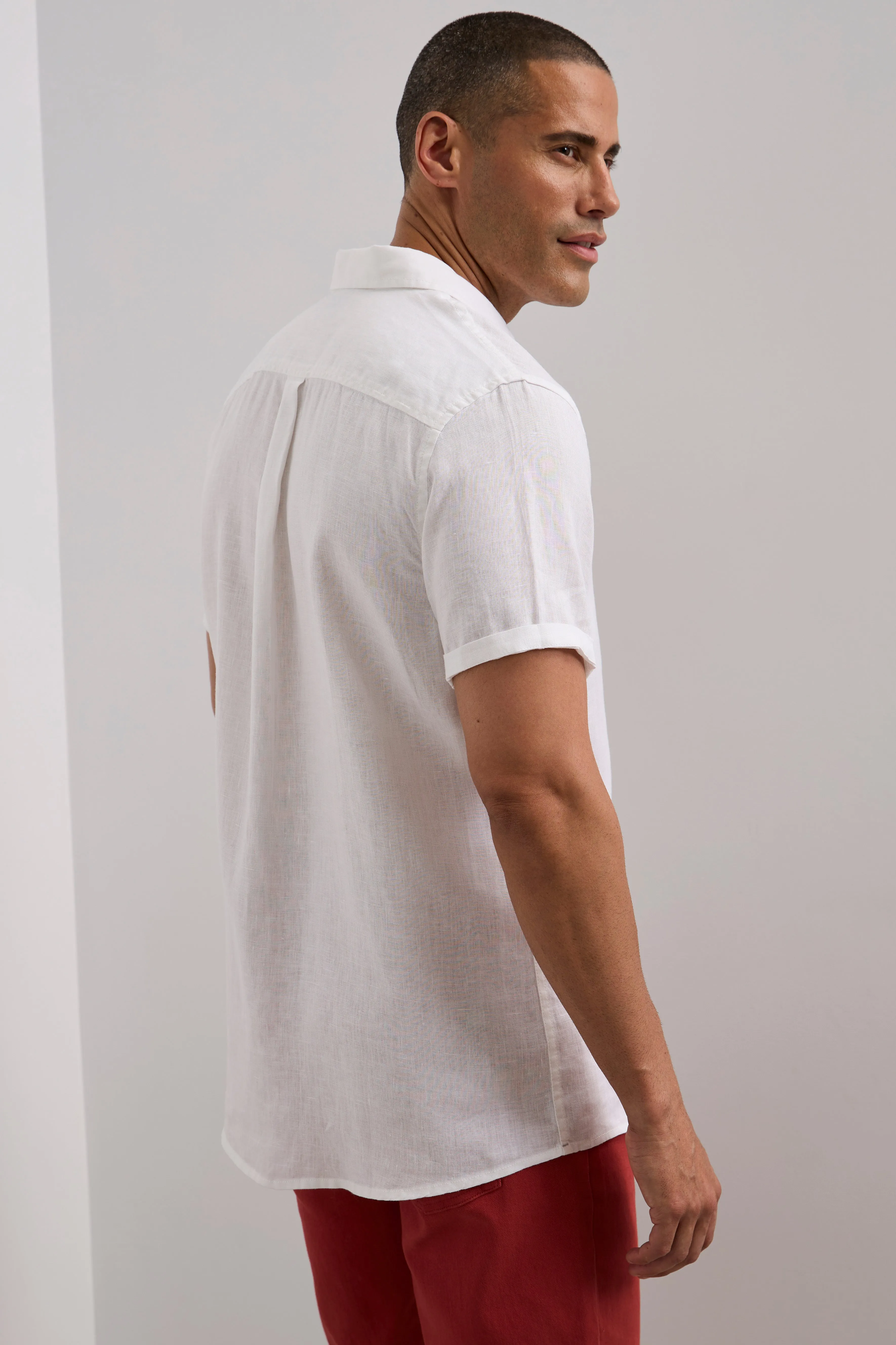 Short sleeve linen shirt sold by Tristan Style product image thumbnail 4