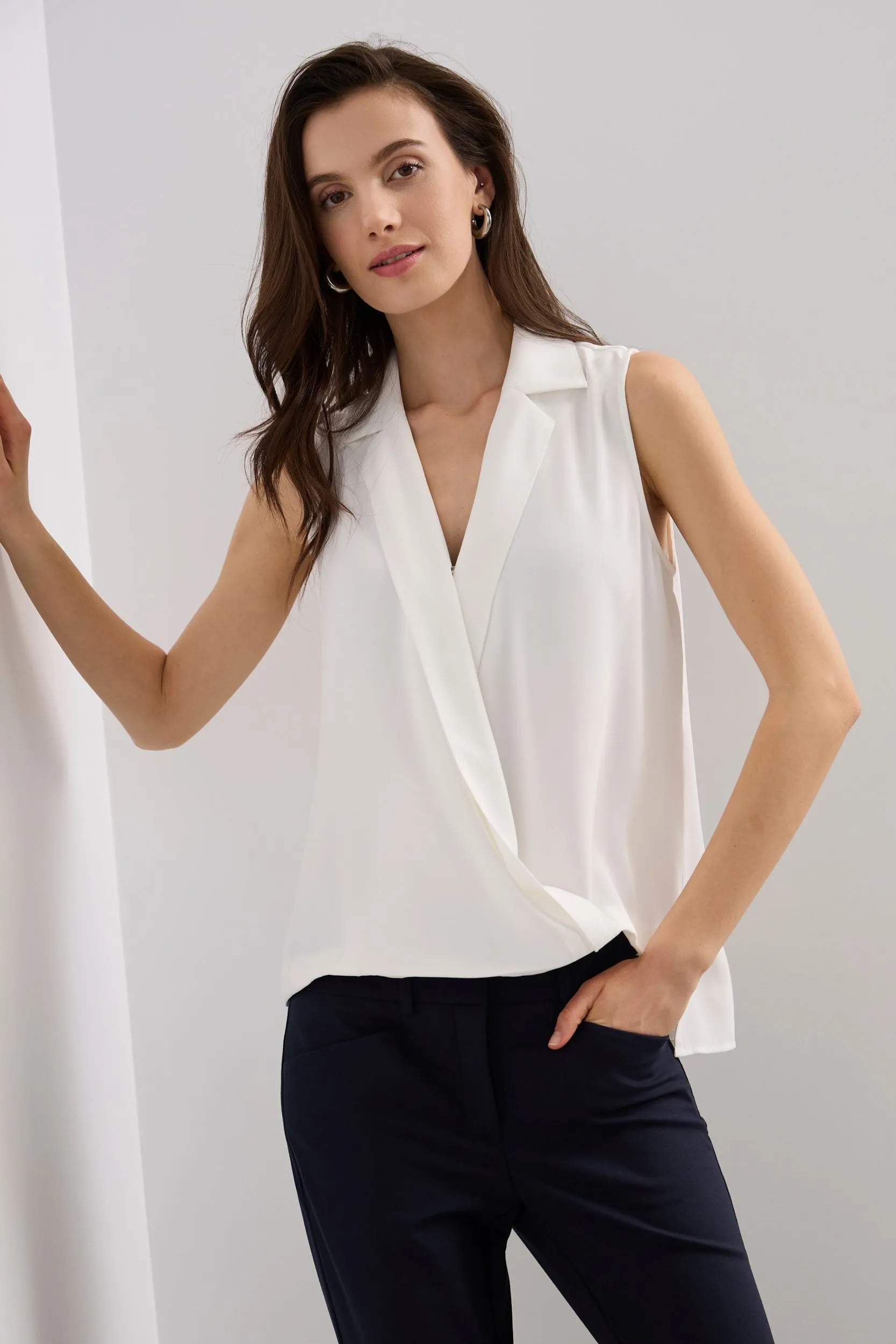 Top with drapped front sold by Tristan Style product image thumbnail 2