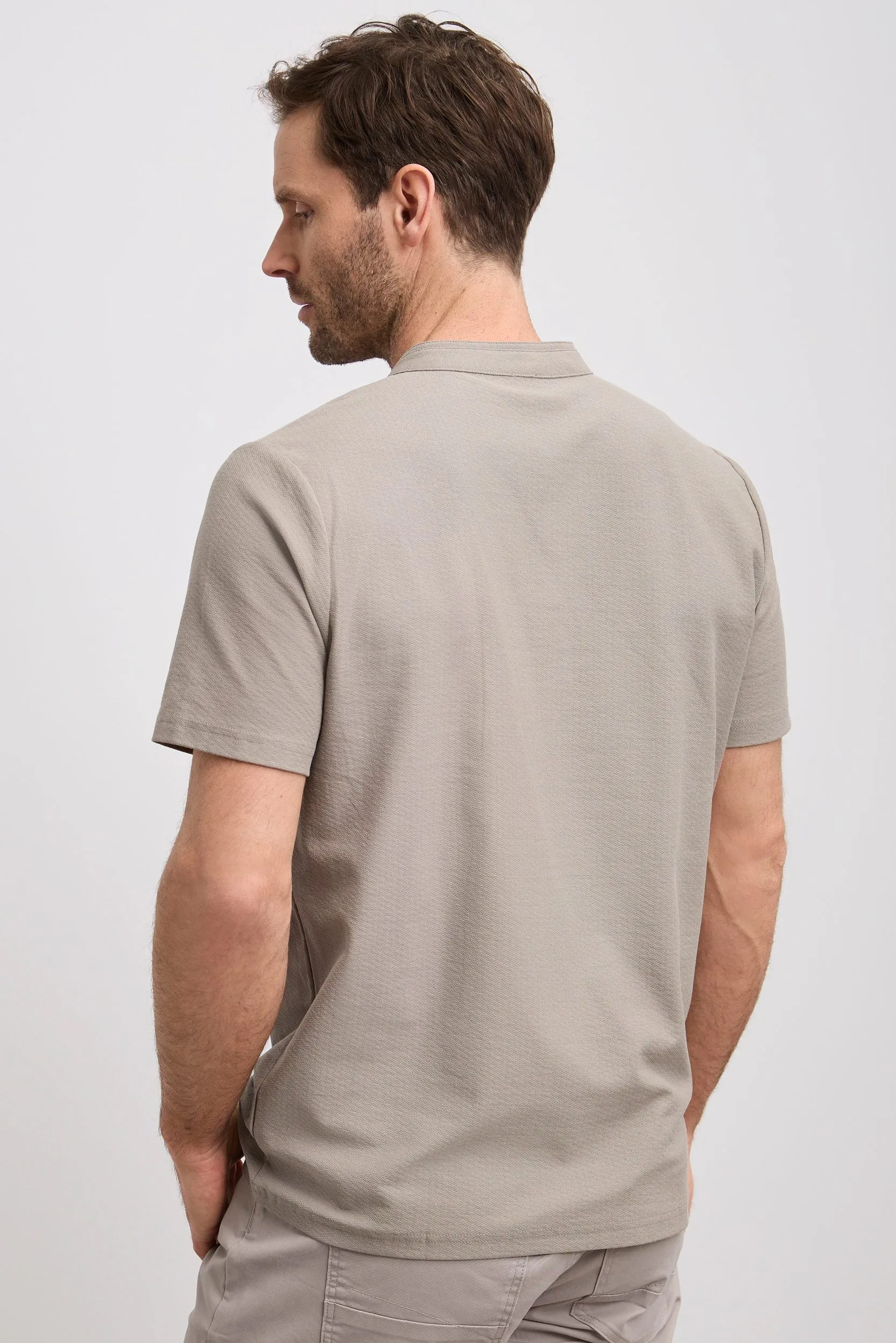Henley t-shirt with pocket sold by Tristan Style product image thumbnail 3
