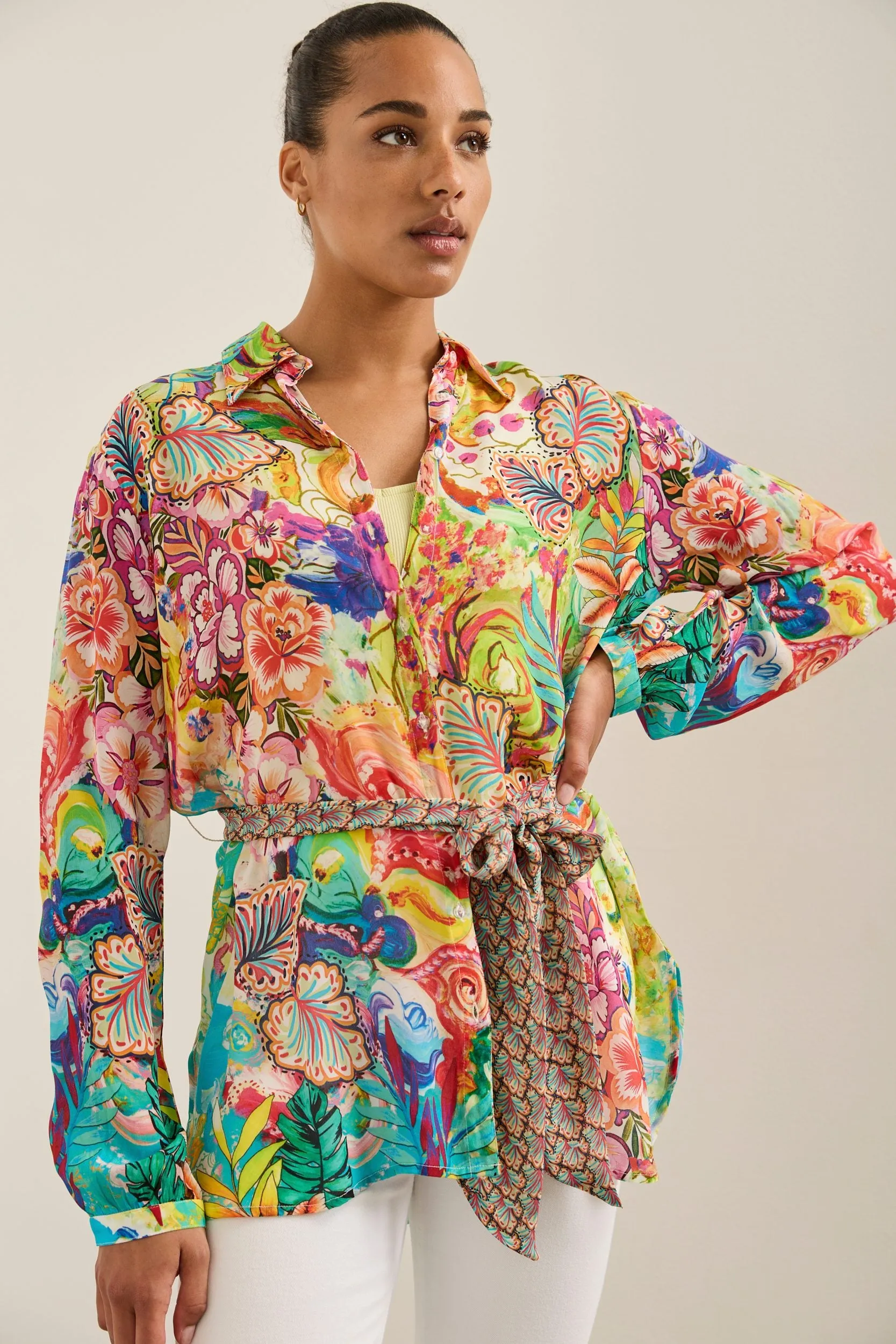 Printed shirt with sash sold by Tristan Style