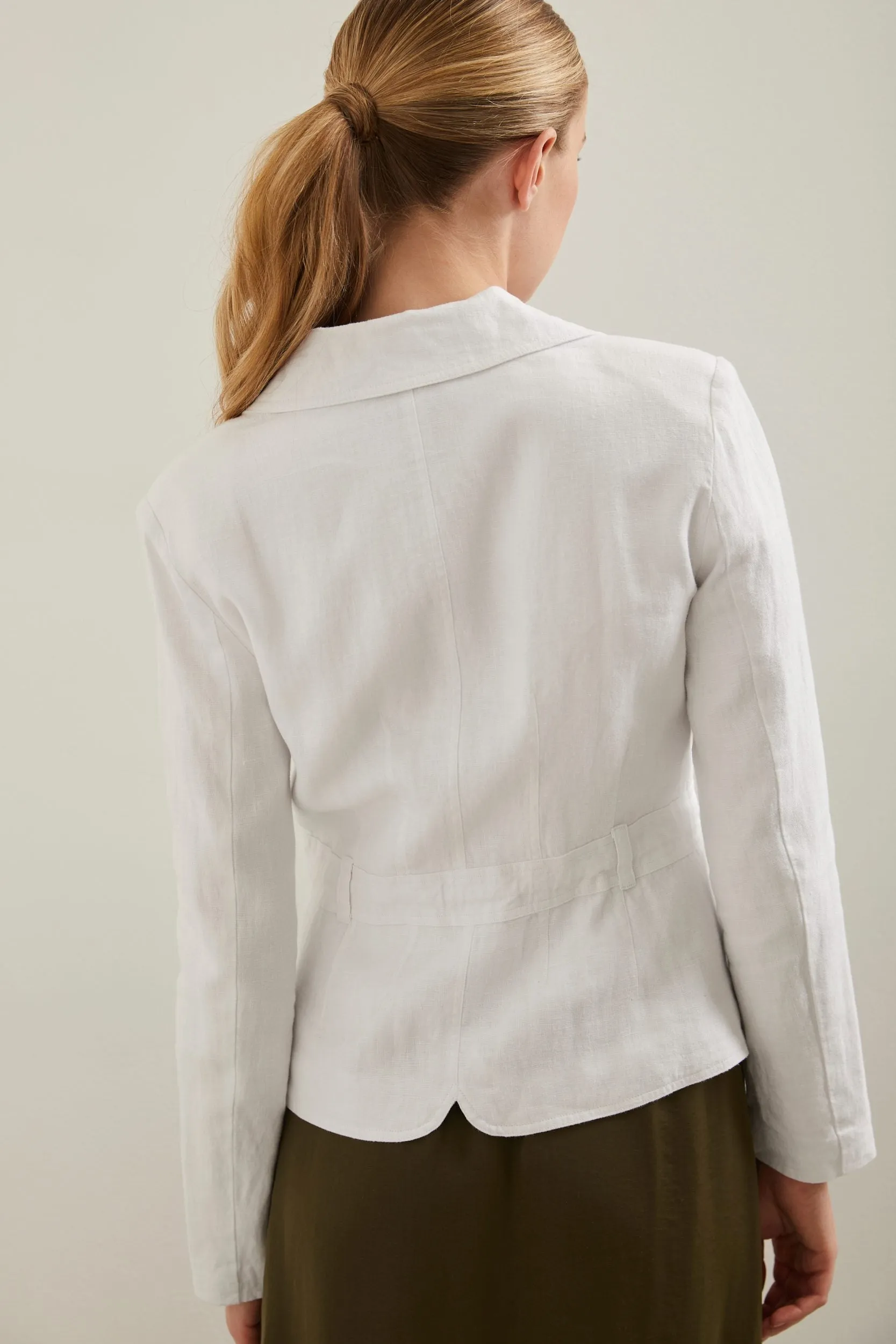 Casual linen blazer with drawstring sold by Tristan Style product image thumbnail 2