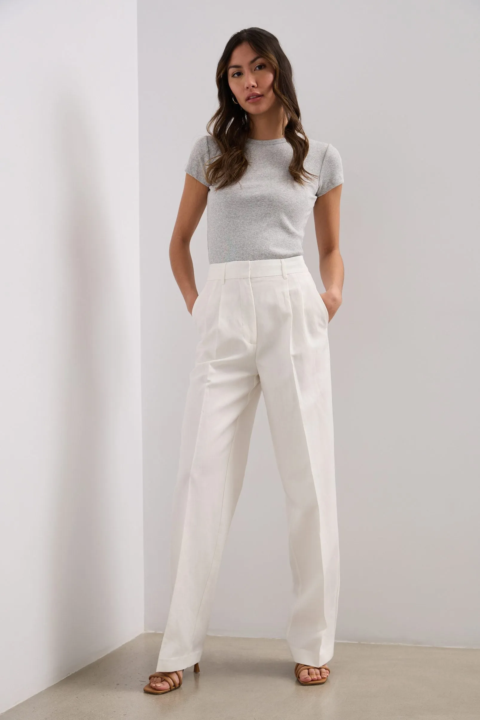 Wide leg pant with pleats sold by Tristan Style product image thumbnail 2