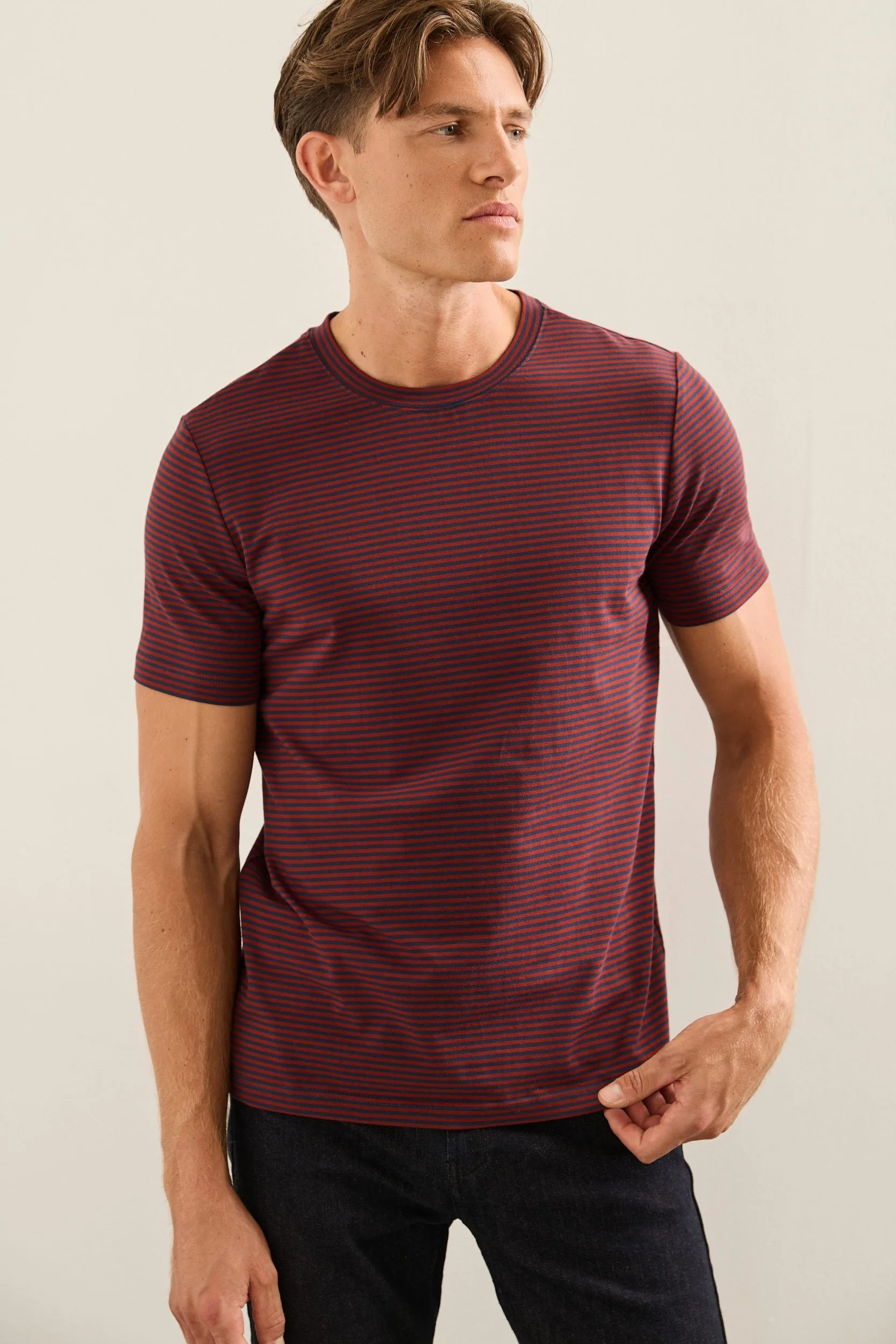 Fitted Striped T-Shirt sold by Tristan Style product image thumbnail 3