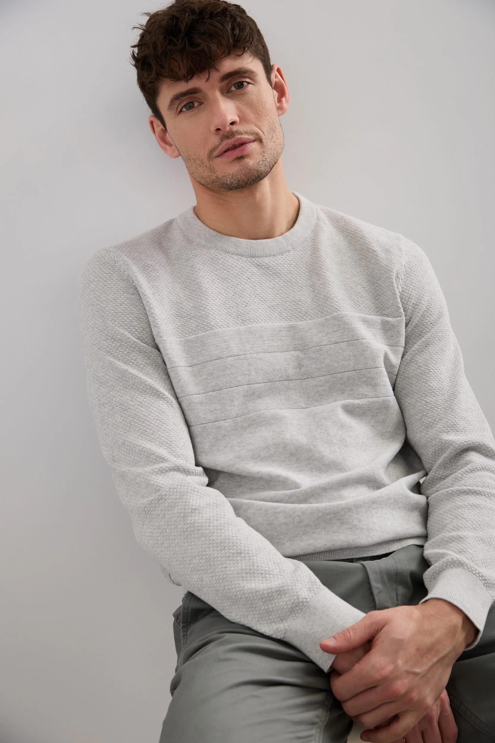 Textured Crew Neck Sweater sold by Tristan Style product image thumbnail 2