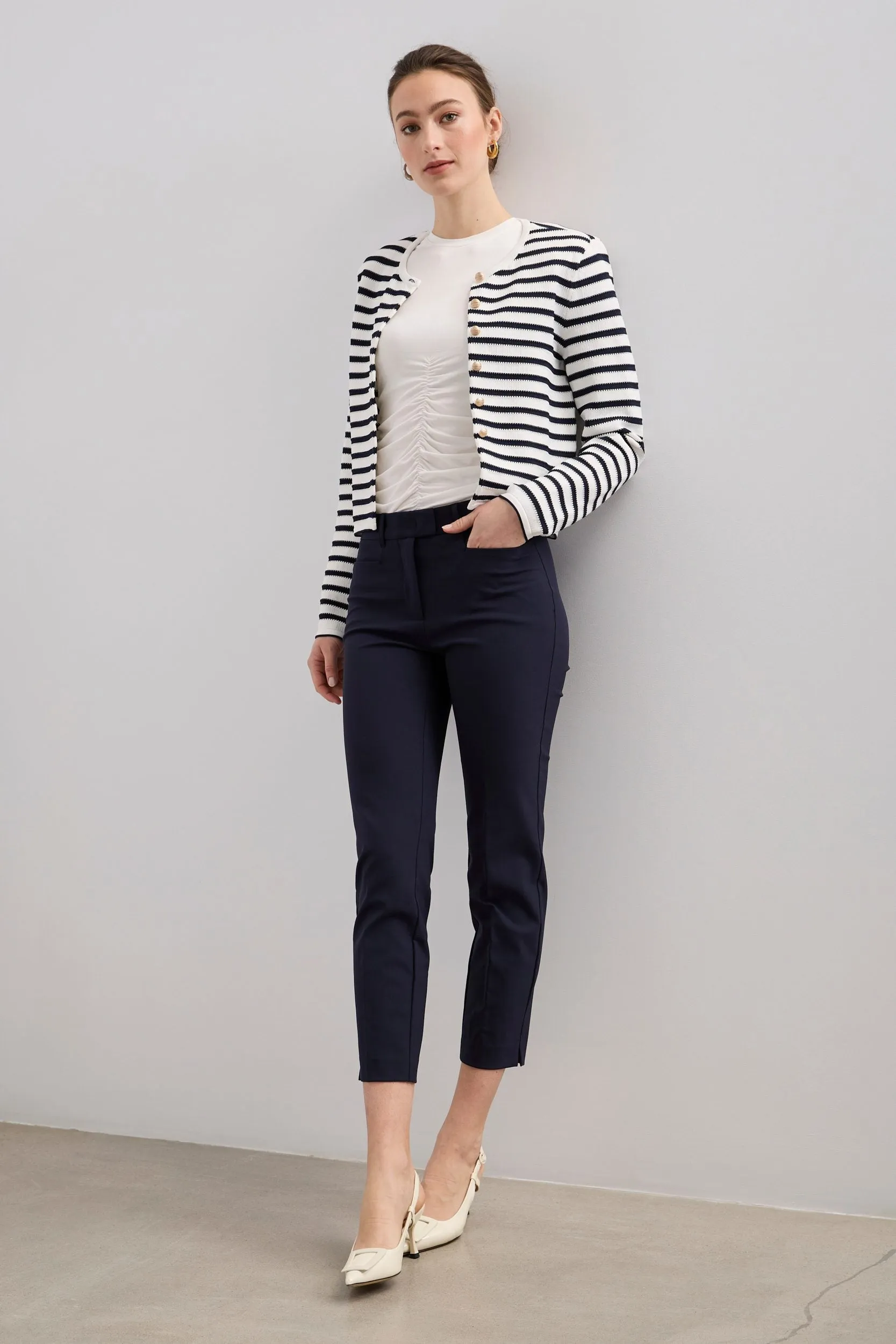 Urban fit crop pant with elastic waist sold by Tristan Style product image thumbnail 2