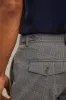 Slim fit check pants with cuffs sold by Tristan Style