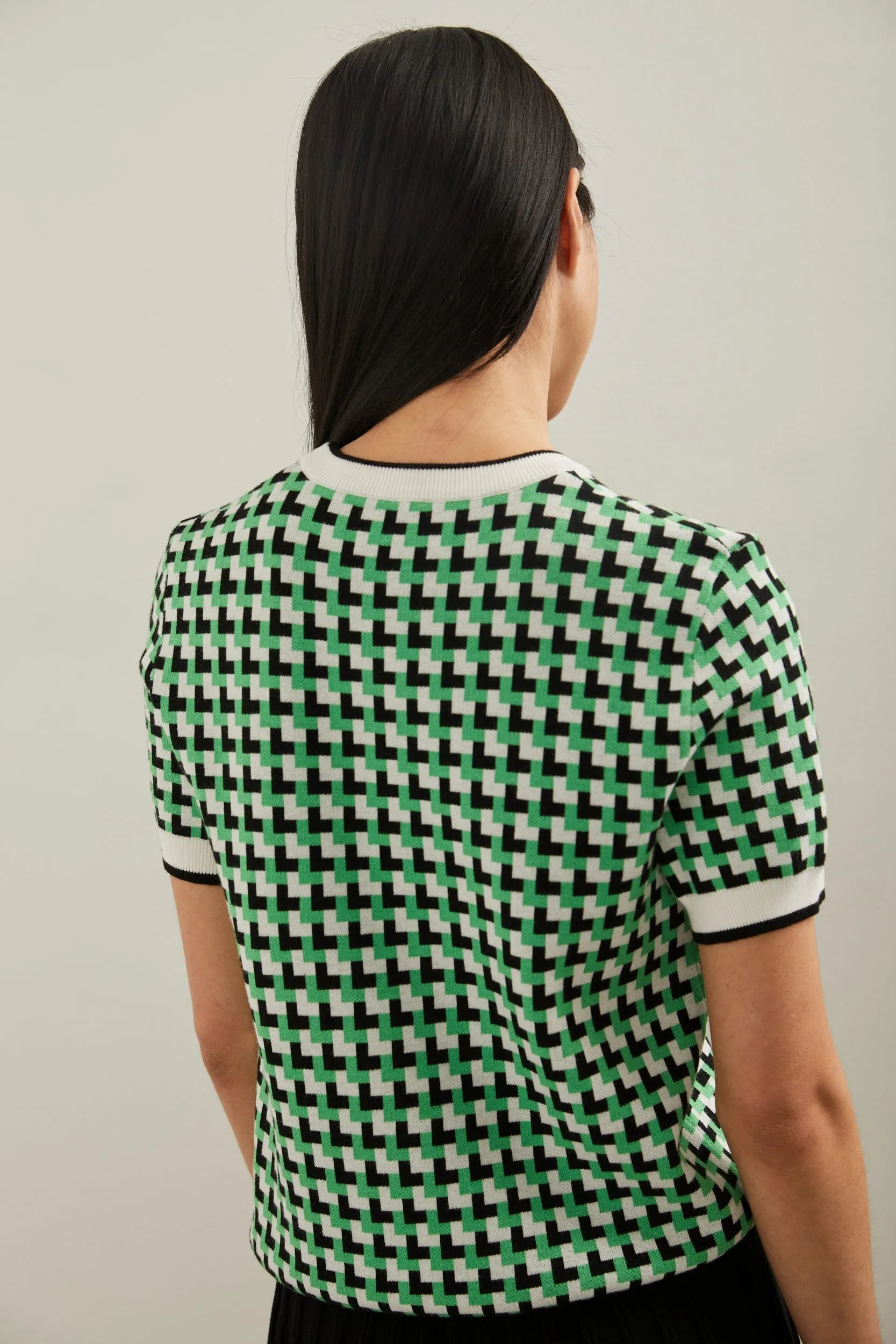 Jacquard crew neck sweater sold by Tristan Style product image thumbnail 3