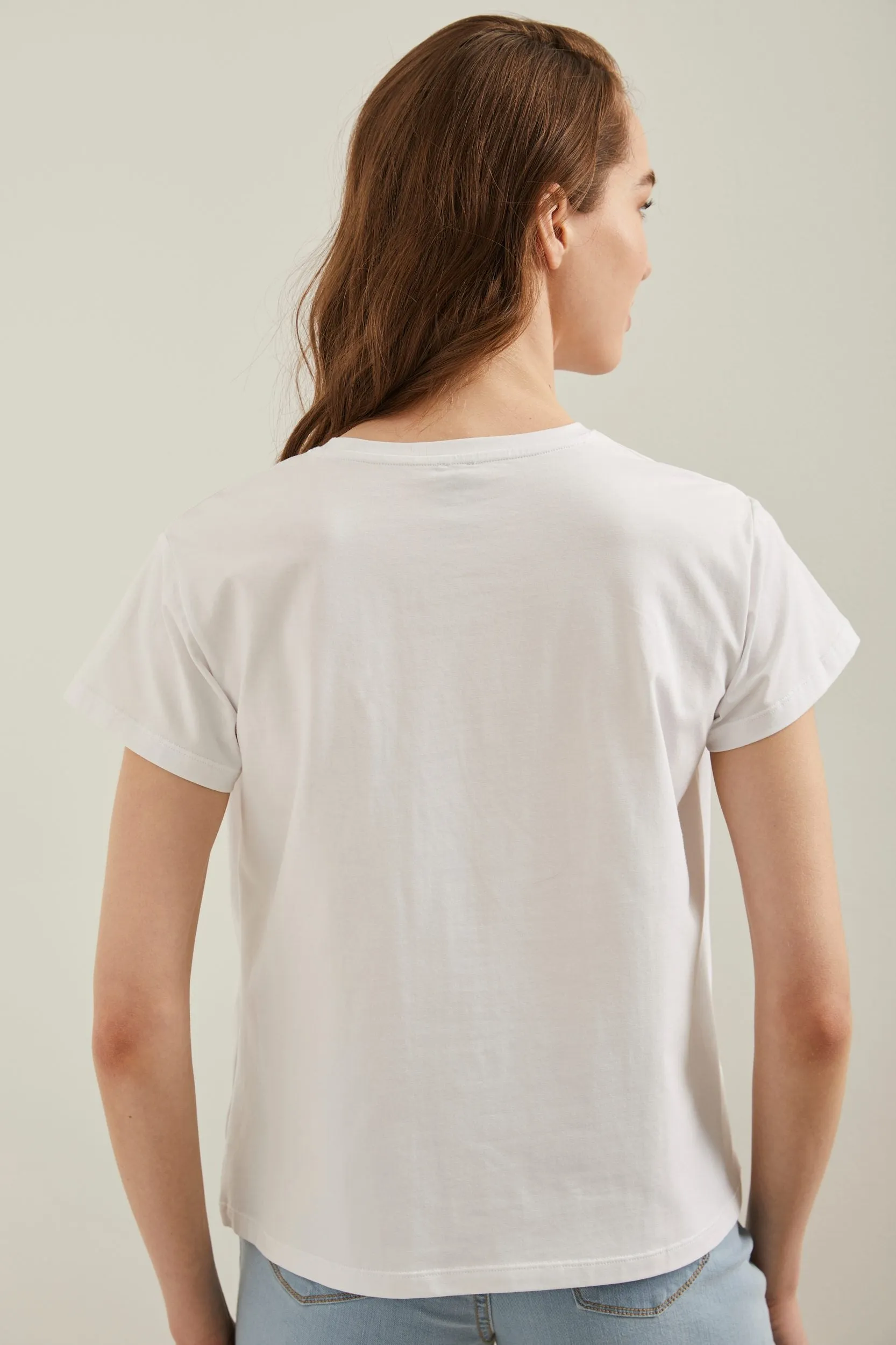 Basic crew neck t-shirt sold by Tristan Style product image thumbnail 2