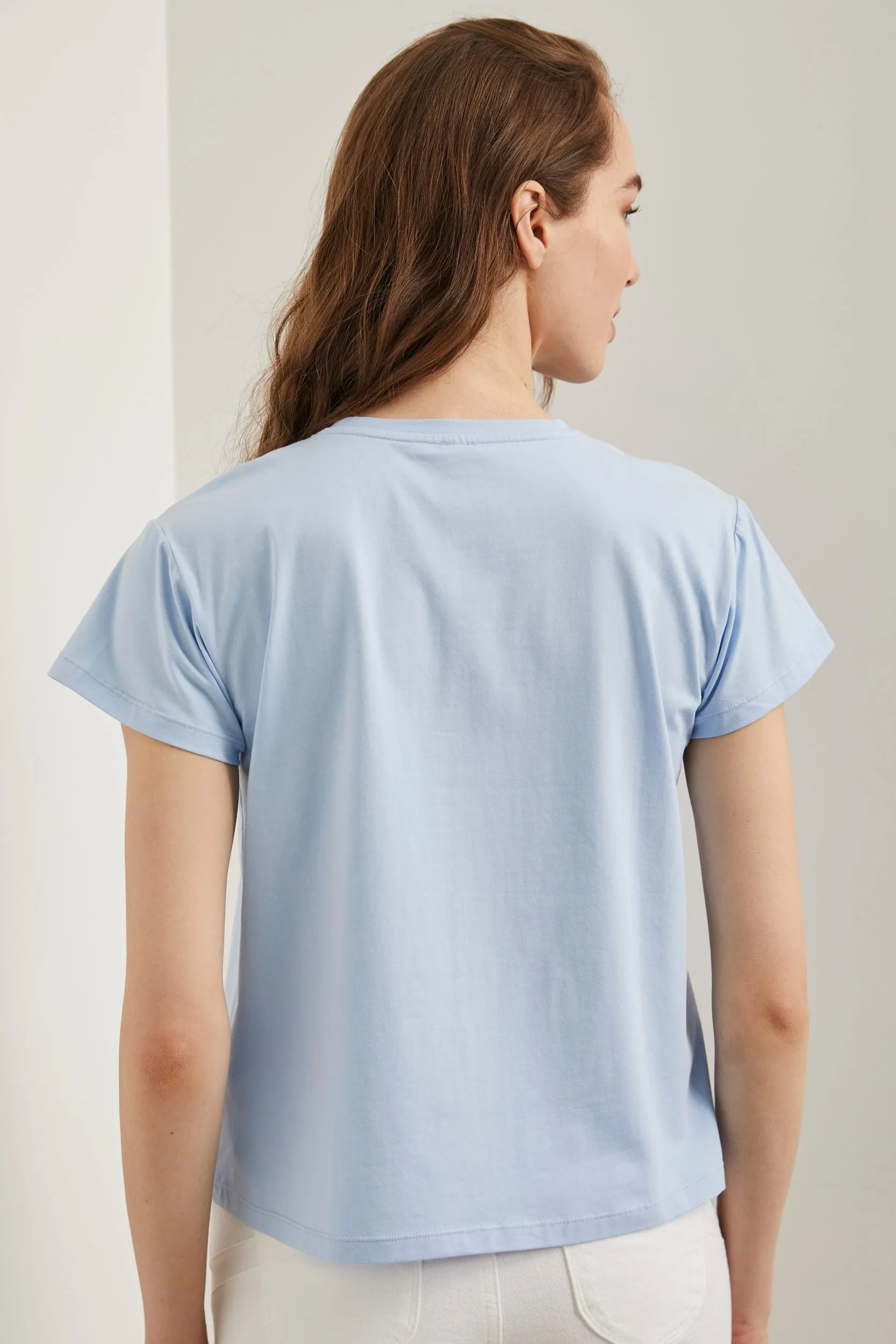 Basic crew neck t-shirt sold by Tristan Style product image thumbnail 4