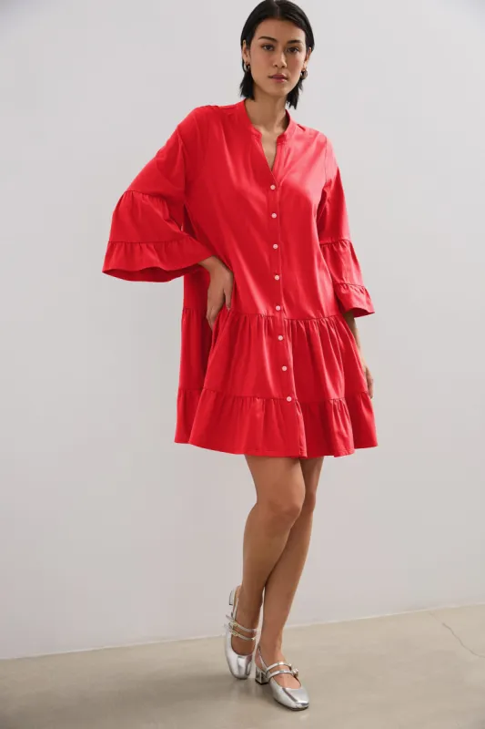 Jersey dress with frills sold by Tristan Style