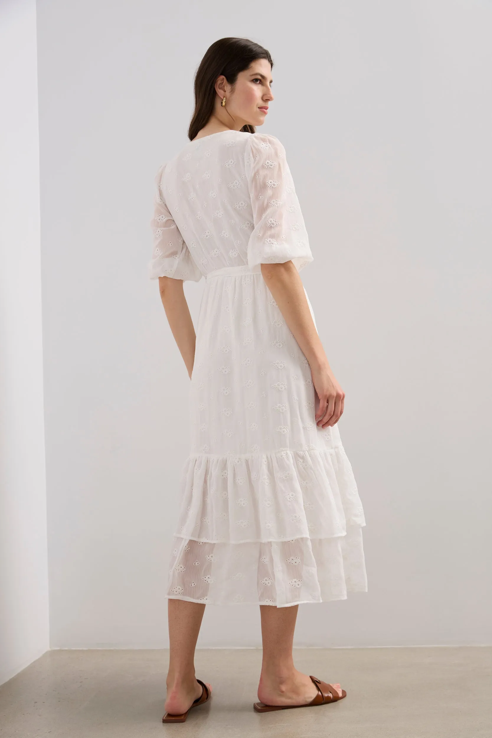 Embroidered ruffle dress sold by Tristan Style product image thumbnail 2