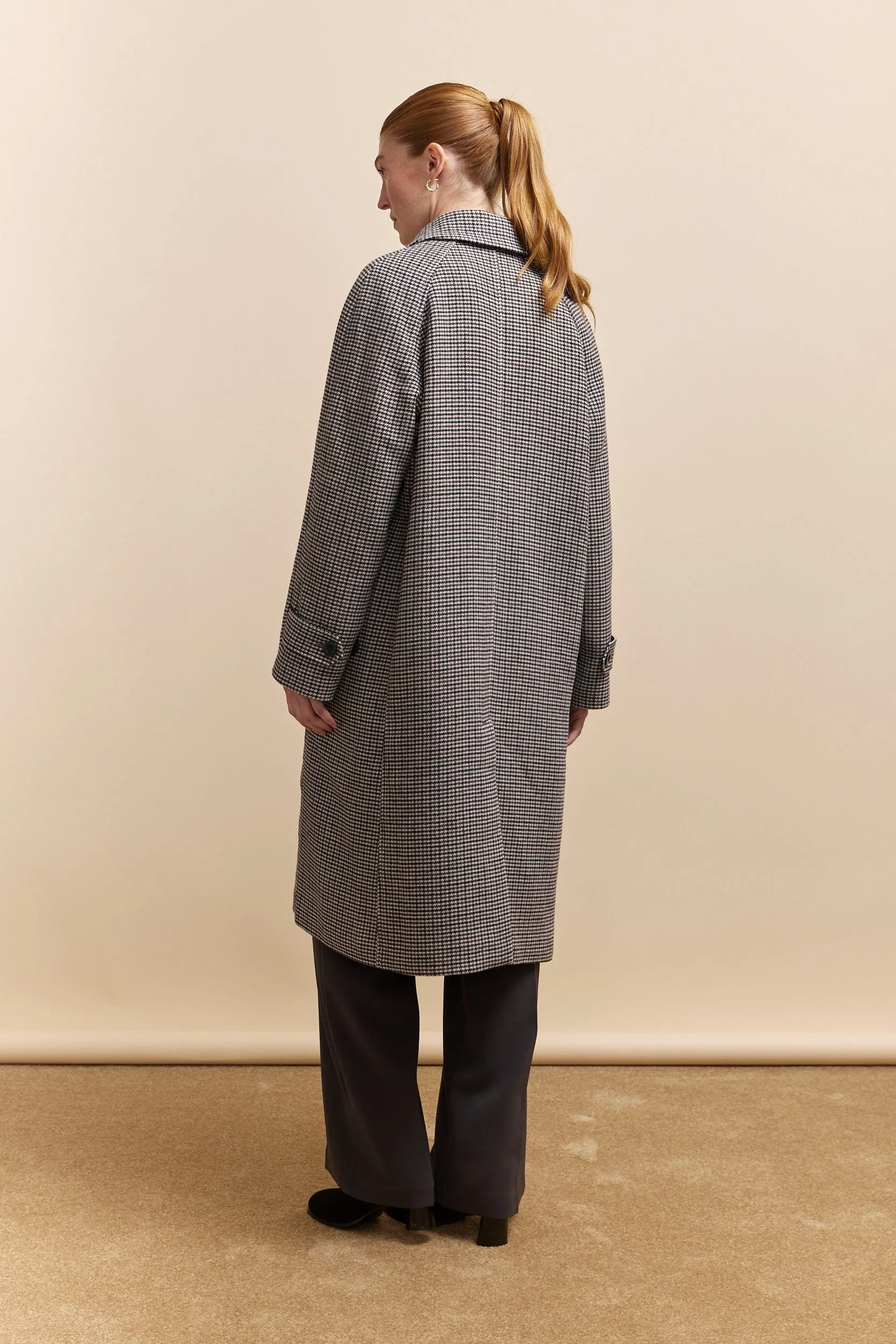 Houndstooth coat with removable lining sold by Tristan Style product image thumbnail 2