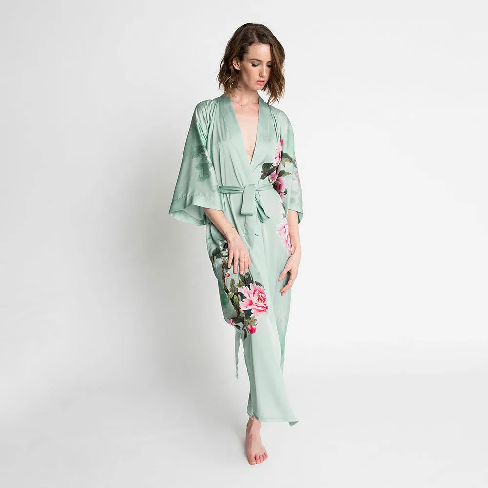 Peony & Bird Long Kimono Robe sold by Kim + Ono product image thumbnail 5