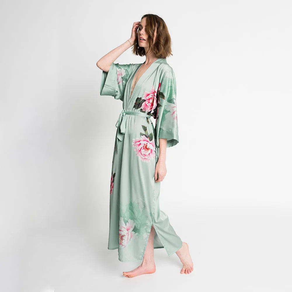 Peony & Bird Long Kimono Robe sold by Kim + Ono product image thumbnail 4