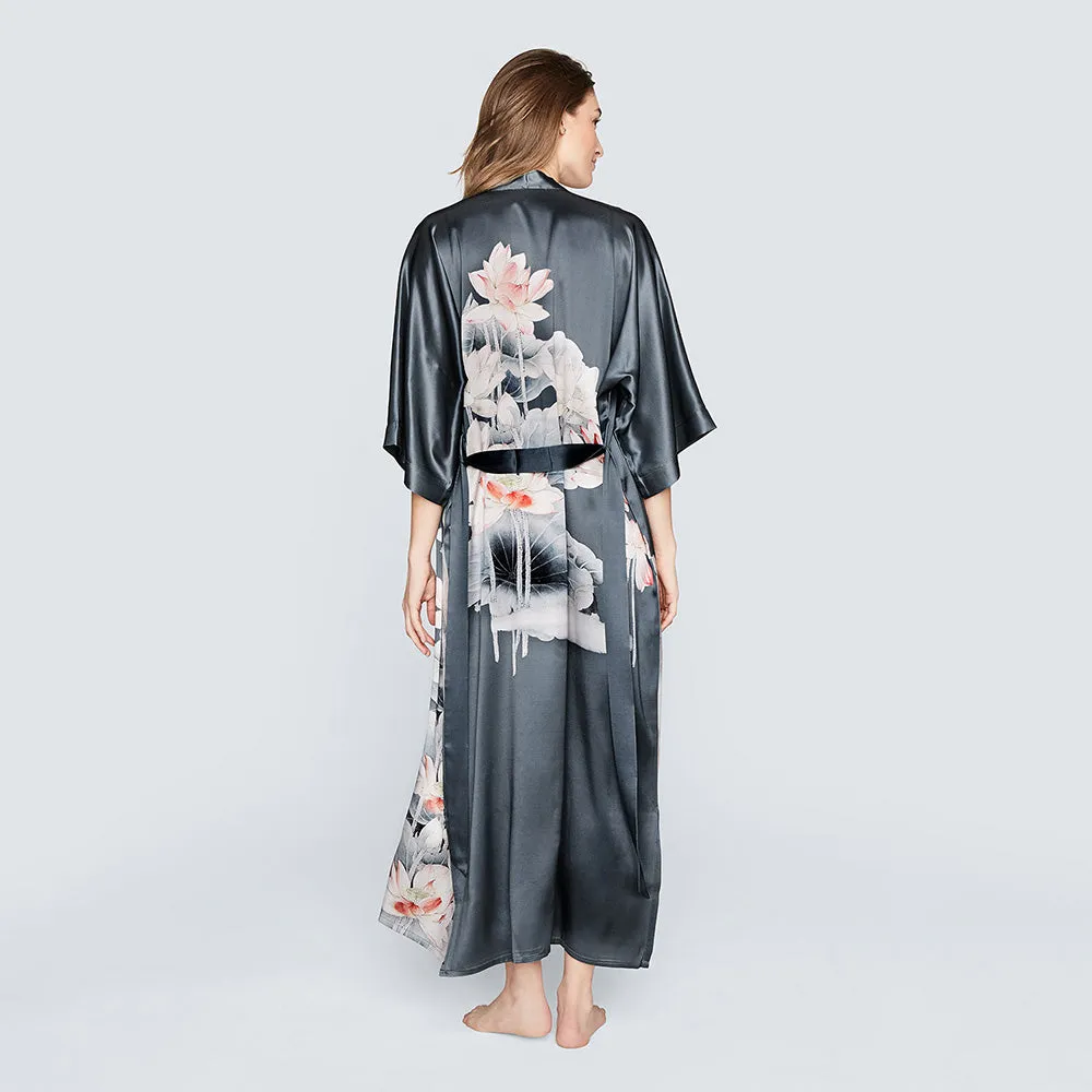 Washable Silk Lotus Long Kimono Robe sold by Kim + Ono product image thumbnail 3