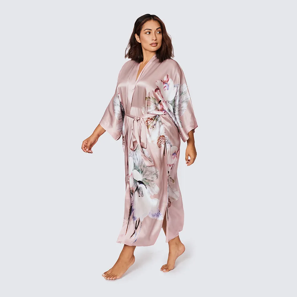 Silk Kuren Long Kimono Robe (Plus Size) sold by Kim + Ono product image thumbnail 2