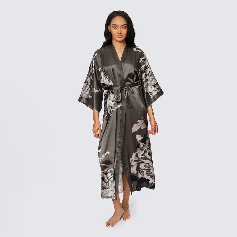 Washable Silk Kiku Long Kimono Robe sold by Kim + Ono product image thumbnail 2