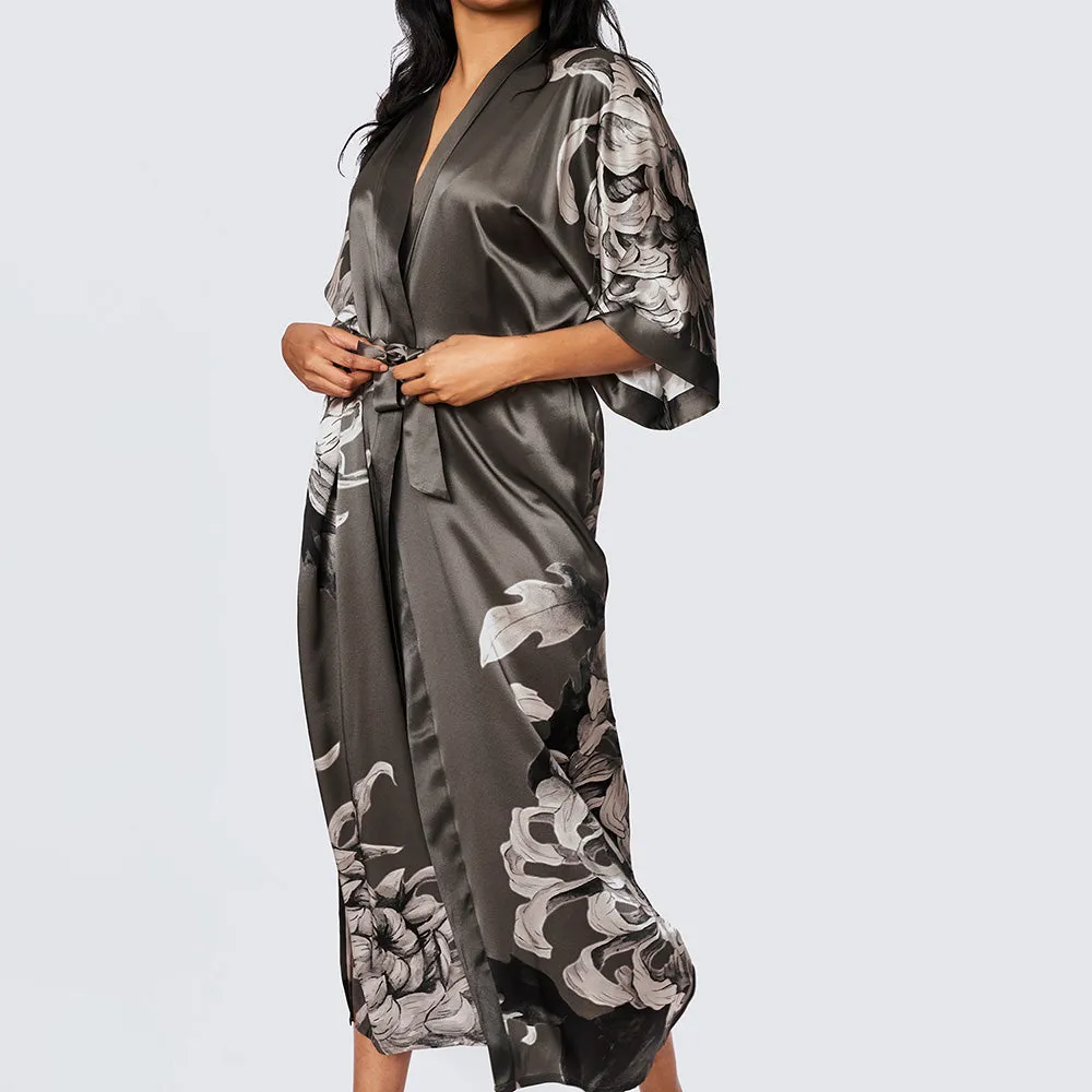 Washable Silk Kiku Long Kimono Robe sold by Kim + Ono product image thumbnail 5