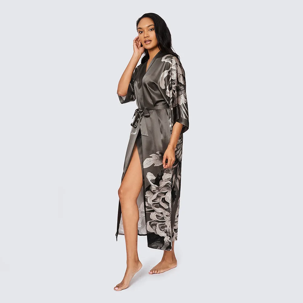 Washable Silk Kiku Long Kimono Robe sold by Kim + Ono product image thumbnail 4