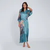 Silk Keina Long Kimono Robe sold by Kim + Ono