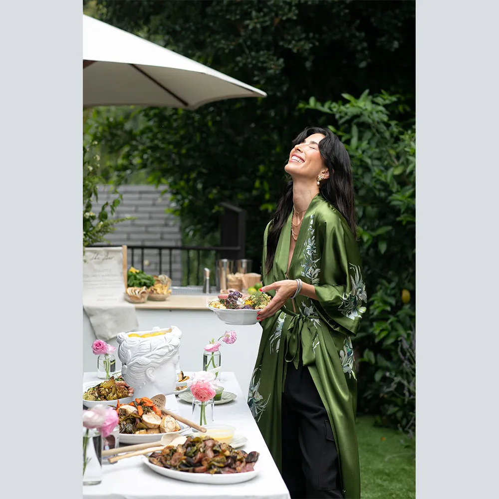 Washable Silk Yuri Long Kimono Robe sold by Kim + Ono