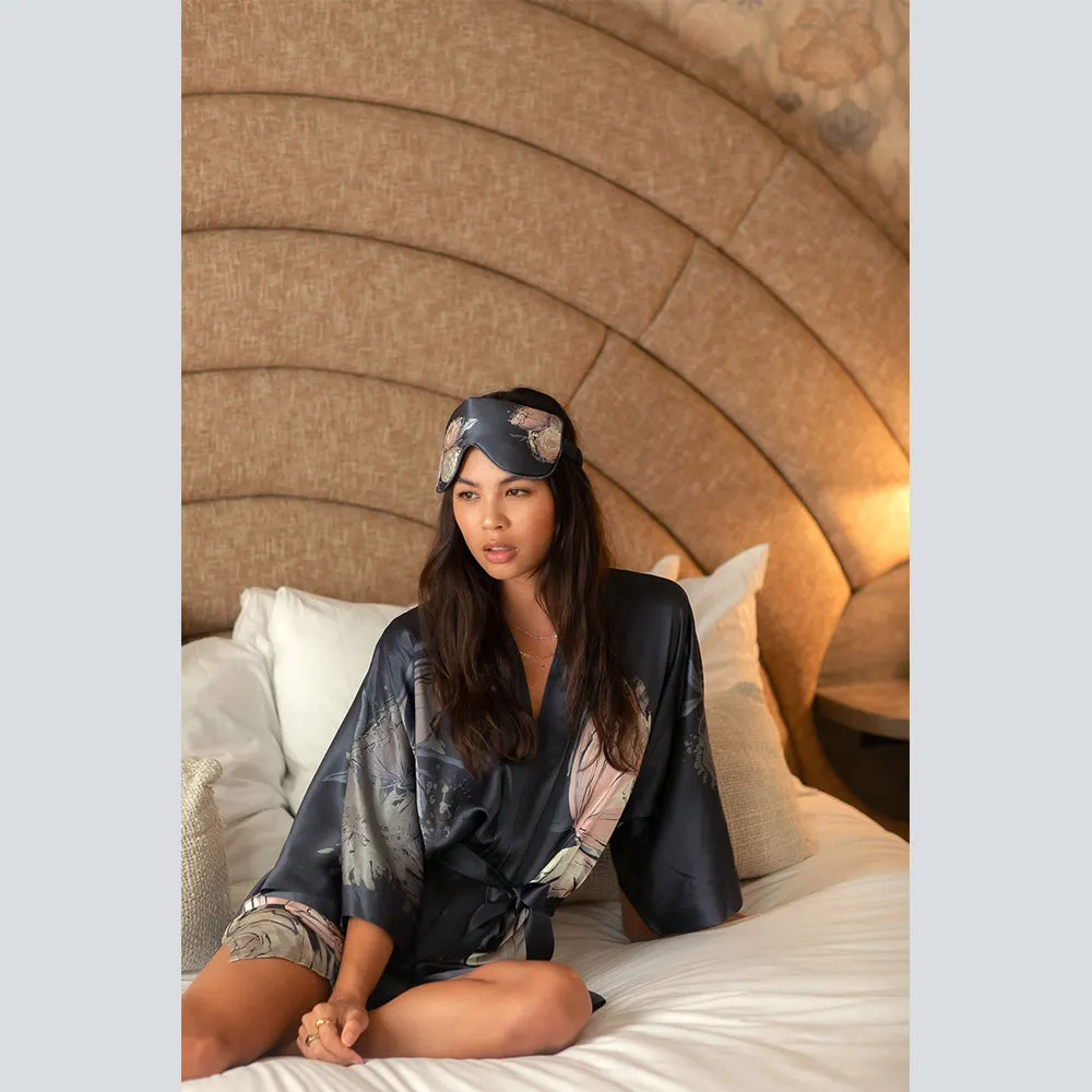 Washable Silk Jia Short Kimono Robe sold by Kim + Ono product image thumbnail 2