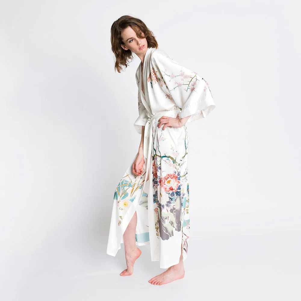 Spring Floral Long Kimono Robe sold by Kim + Ono