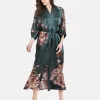 Silk Kiku Long Kimono Robe sold by Kim + Ono