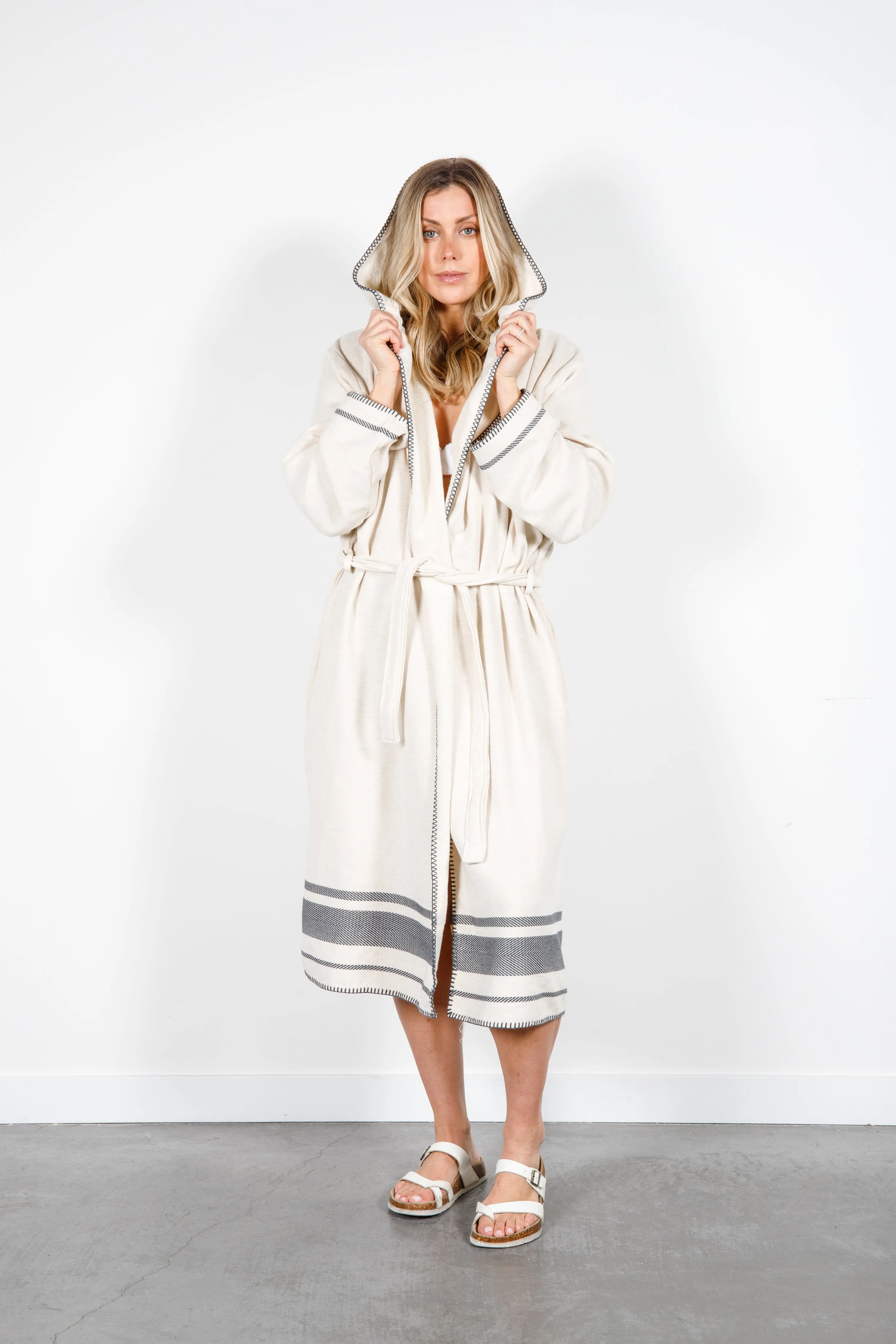 THE HAWTHORNE SERIES | Hooded Terry Robe sold by Tofino Towel Co product image thumbnail 4