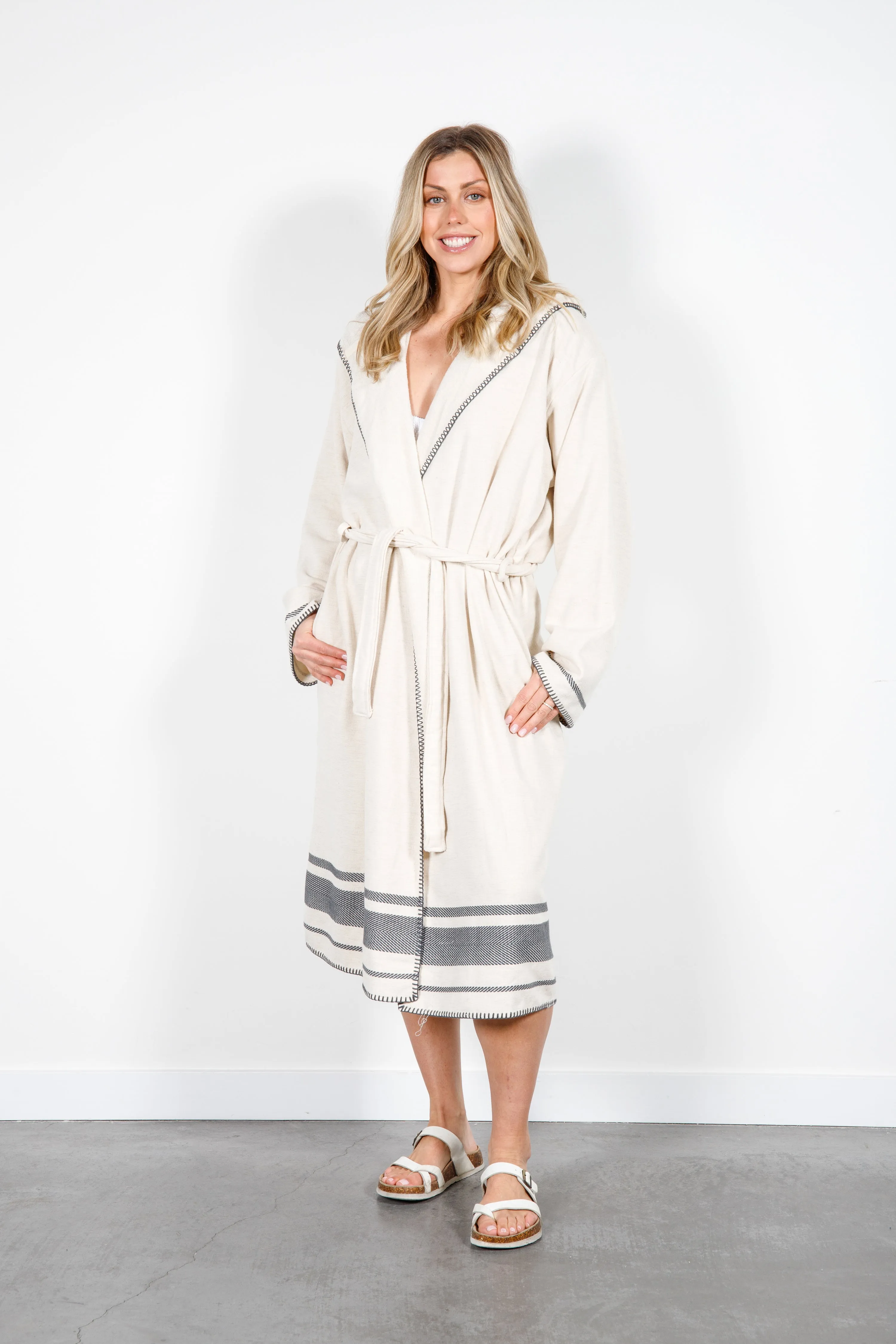 THE HAWTHORNE SERIES | Hooded Terry Robe sold by Tofino Towel Co product image thumbnail 3