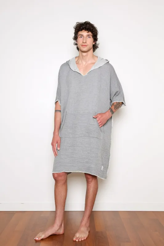 THE COCOON | Men's Muslin Surf Poncho sold by Tofino Towel Co
