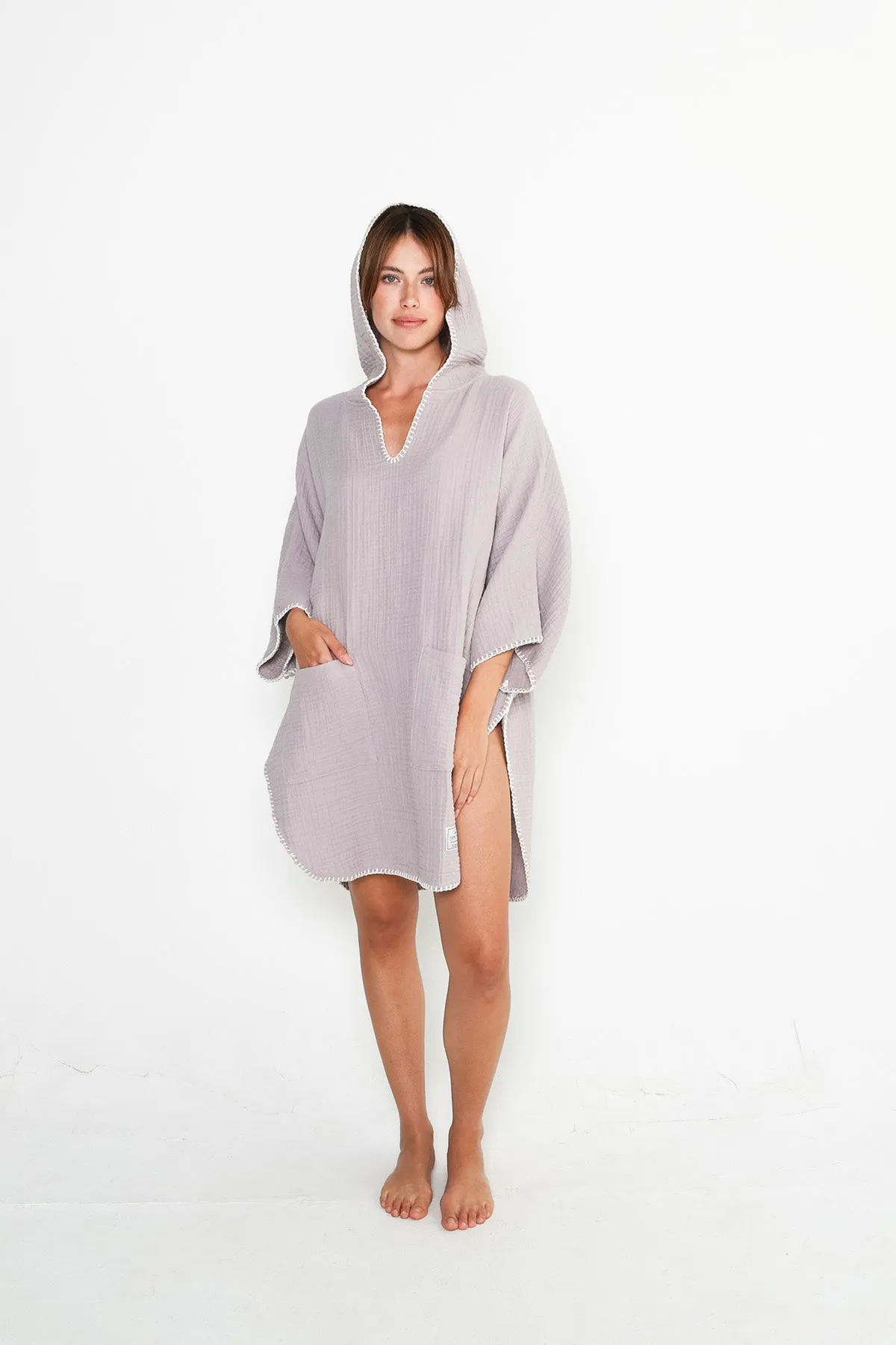 THE COCOON | Unisex Muslin Surf Poncho sold by Tofino Towel Co