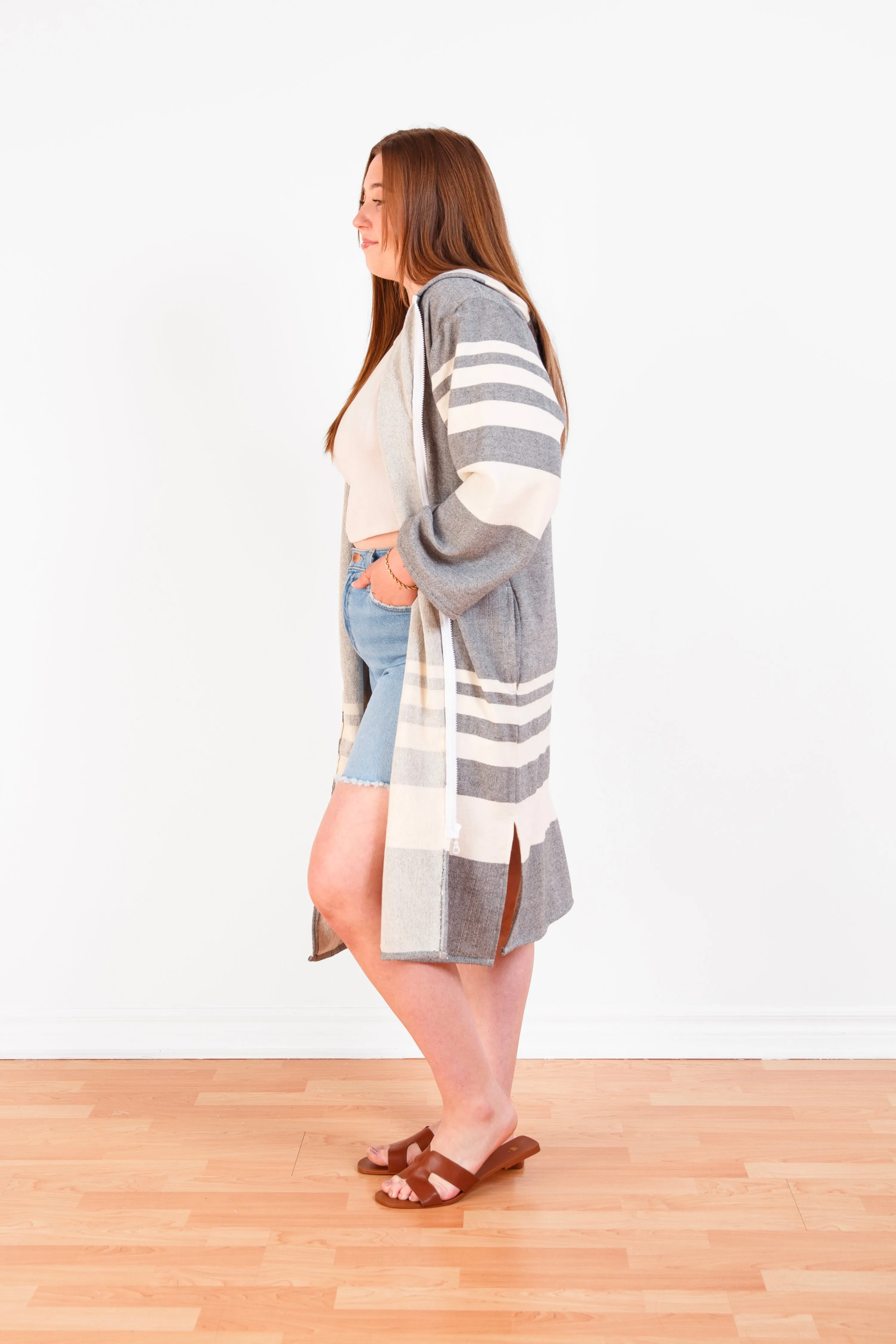 THE GALE | Unisex Terry Lined Zip Poncho sold by Tofino Towel Co product image thumbnail 5