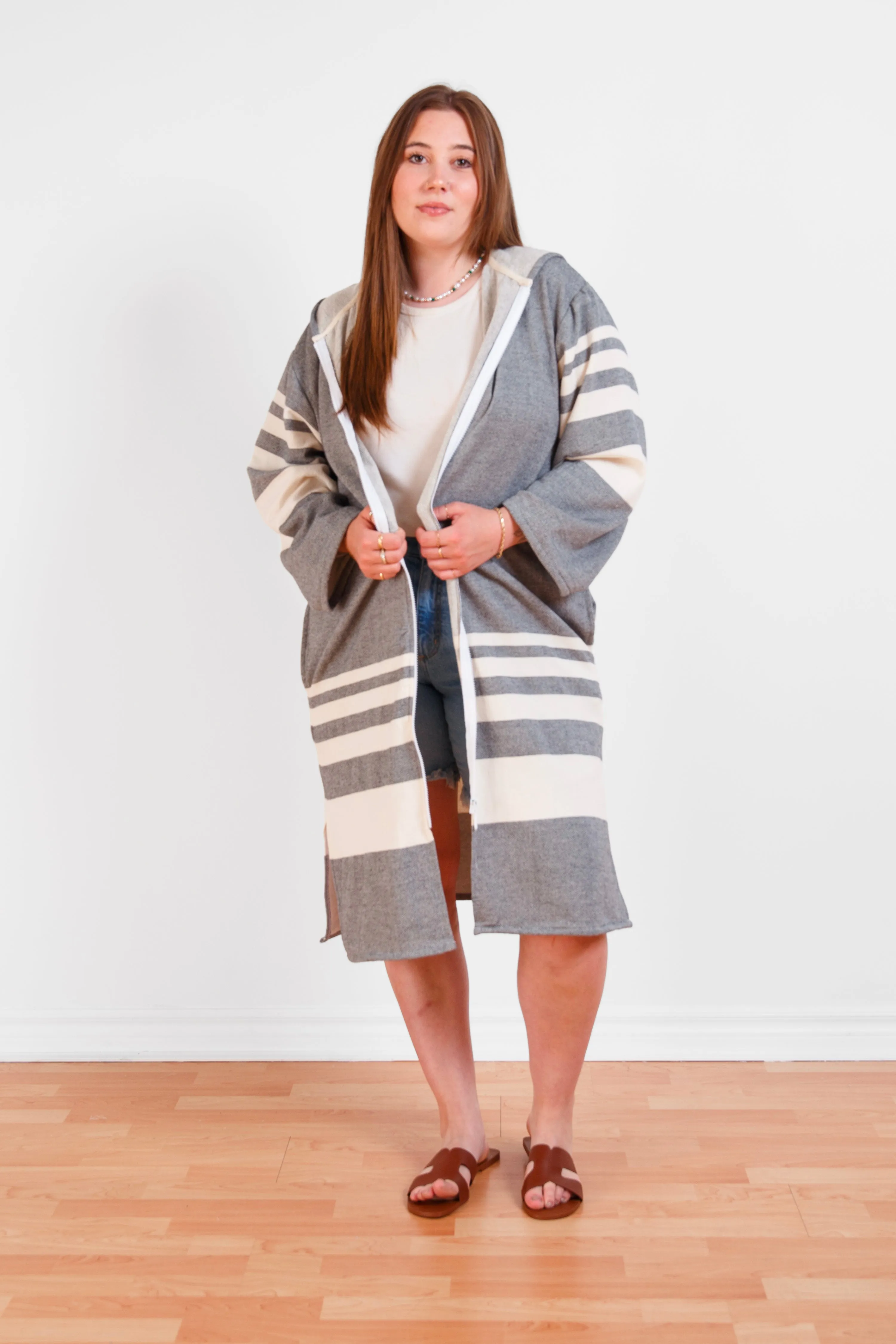 THE GALE | Unisex Terry Lined Zip Poncho sold by Tofino Towel Co product image thumbnail 2