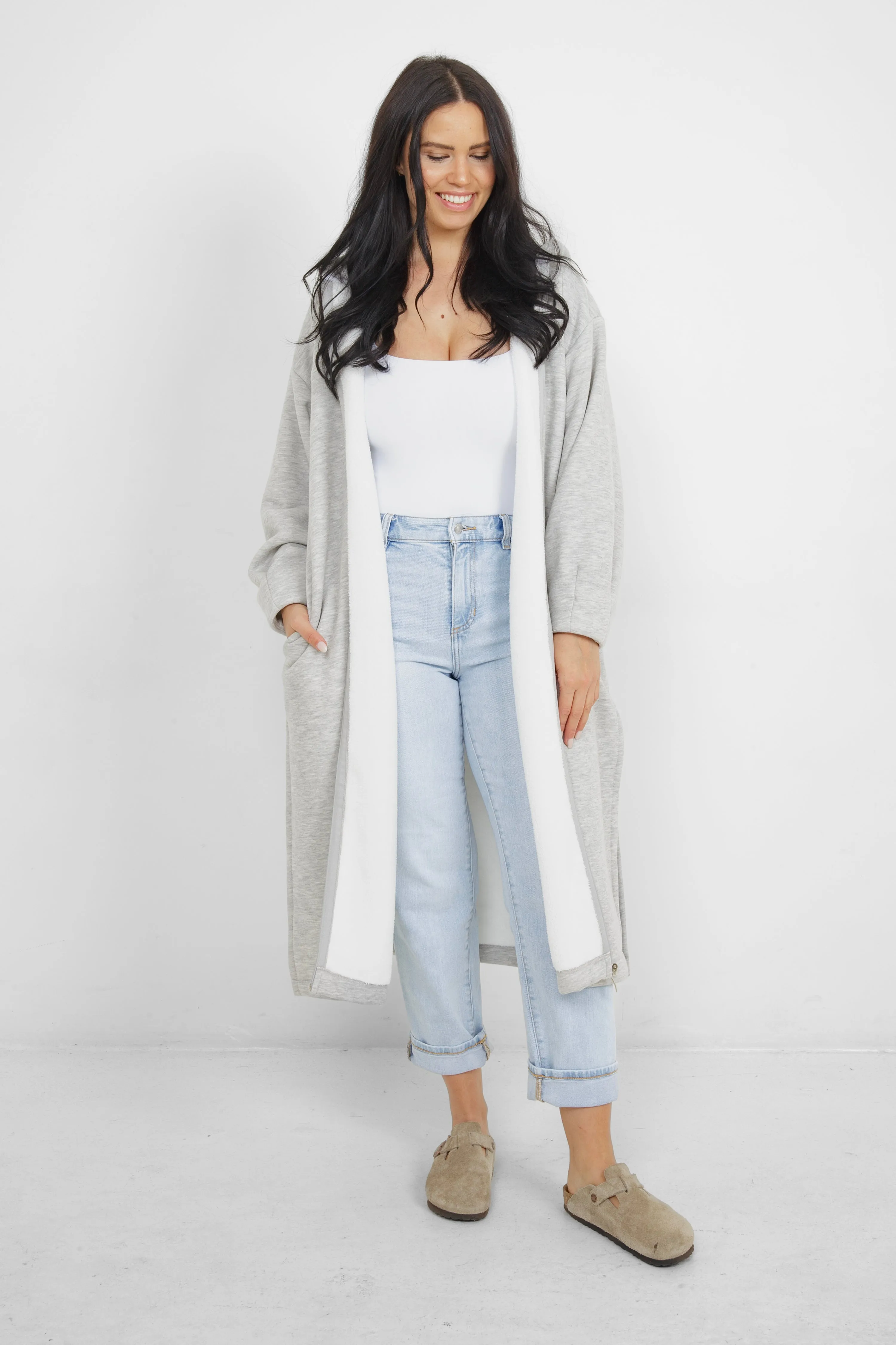 THE RAILS | Unisex Fleece-lined Zip Cover-Up with Hood sold by Tofino Towel Co