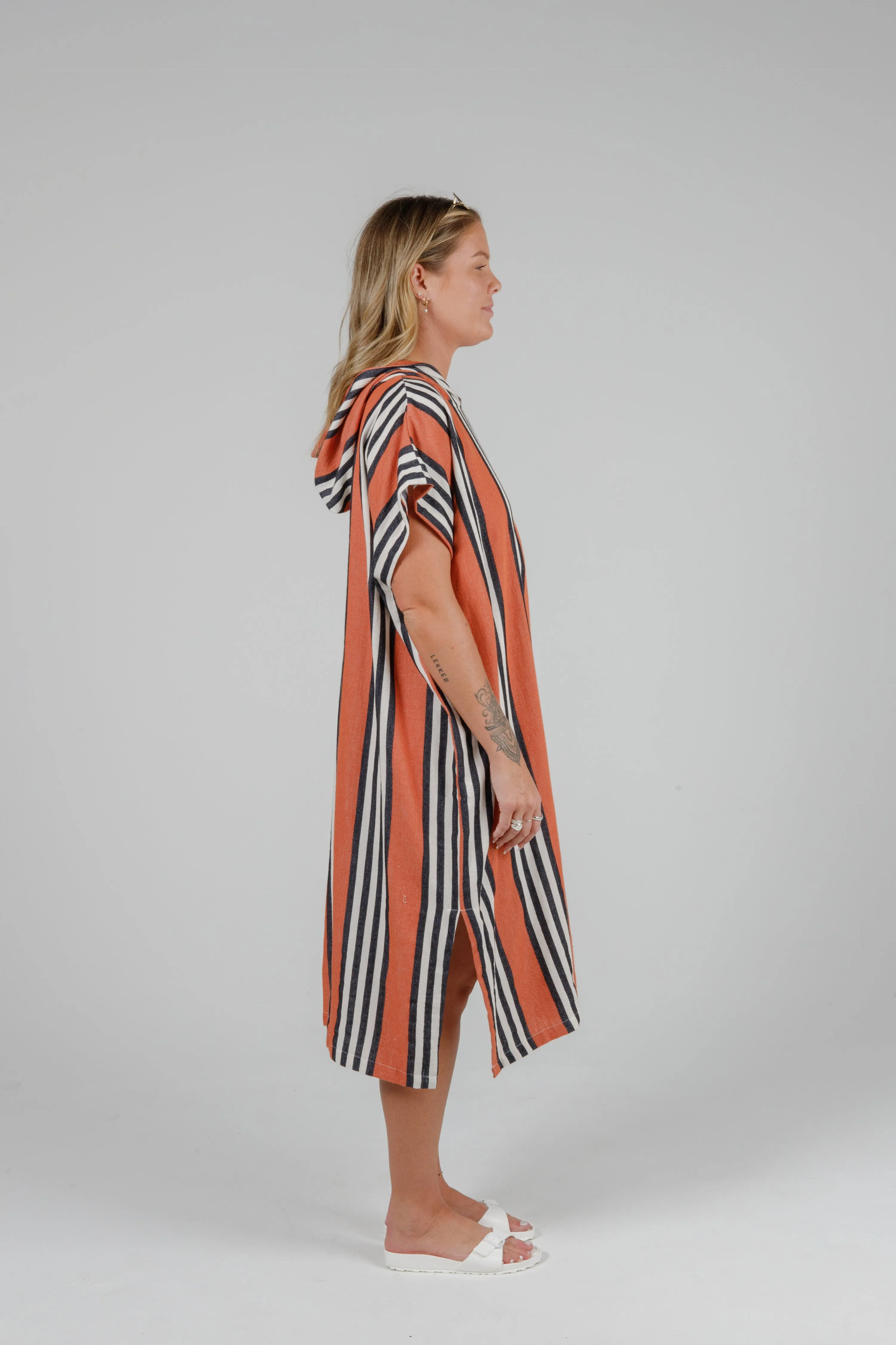 THE SQUALL | Unisex Striped Poncho sold by Tofino Towel Co product image thumbnail 4