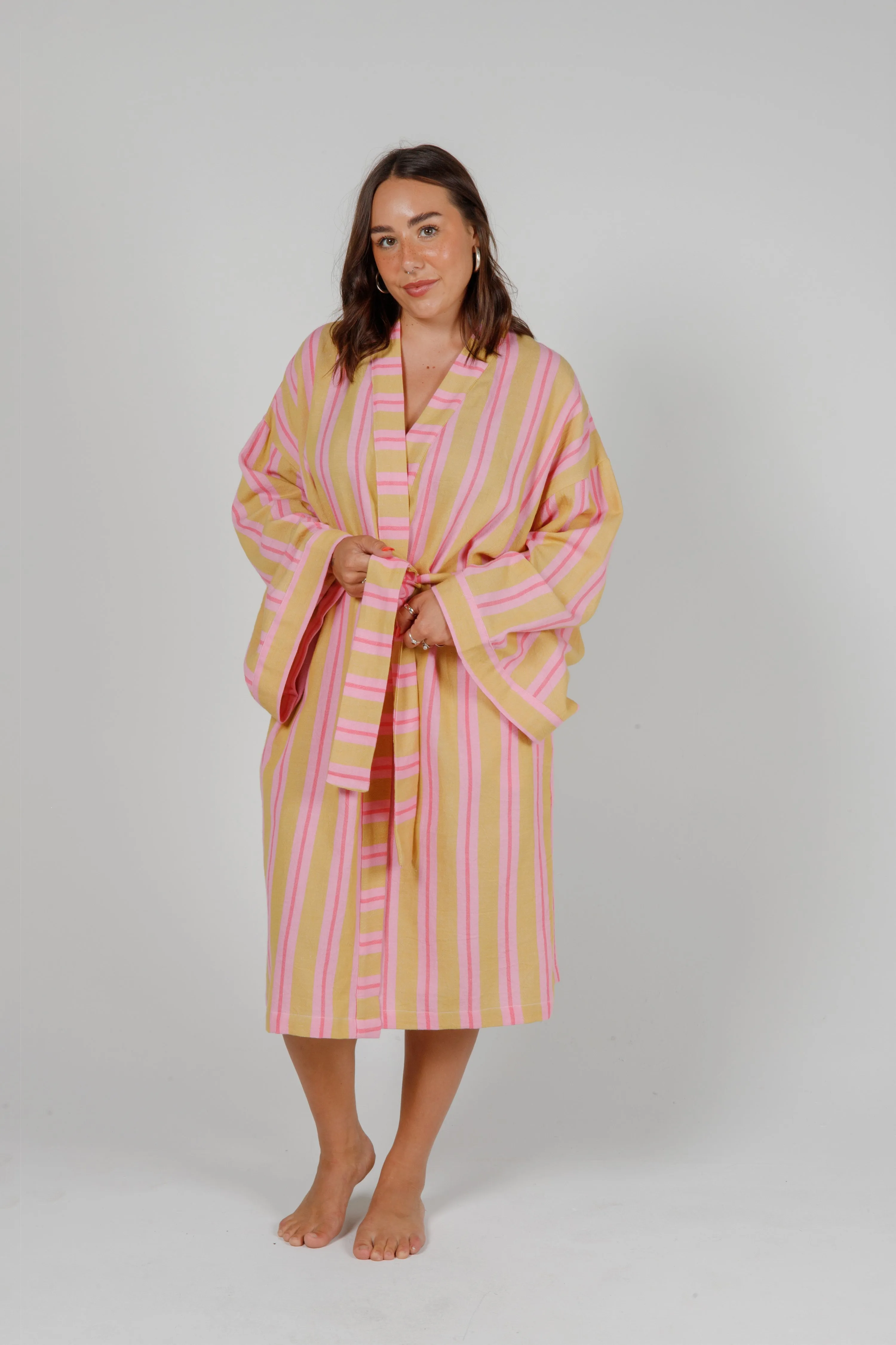 THE MISTRAL | Unisex Striped Belted Robe sold by Tofino Towel Co product image thumbnail 3