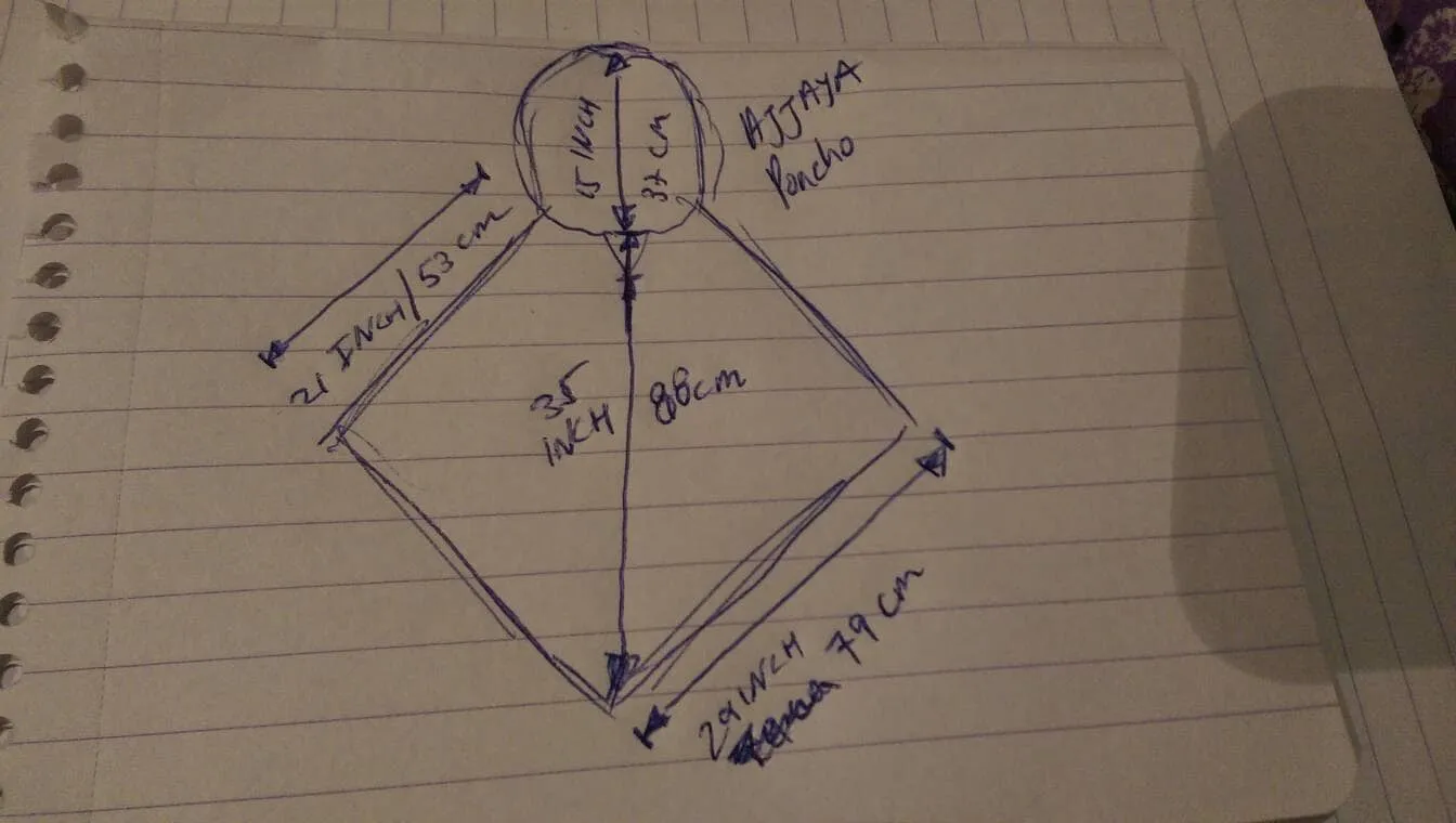 HODDI Black Poncho with Hood Cashmere and Acrylic Wool Earthy Tribal Pattern Festival Gypsy AJJAYA Mens Primitive Nomadic Mexican pockets sold by Ajjaya product image thumbnail 4