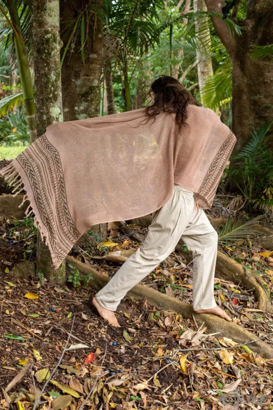 BREEZE Pink Handwoven Cotton Scarf Sarong Dreads Hairband Naturally Dyed Wrap Block Printed Breathable Festival Gypsy Tribal Savage AJJAYA sold by Ajjaya