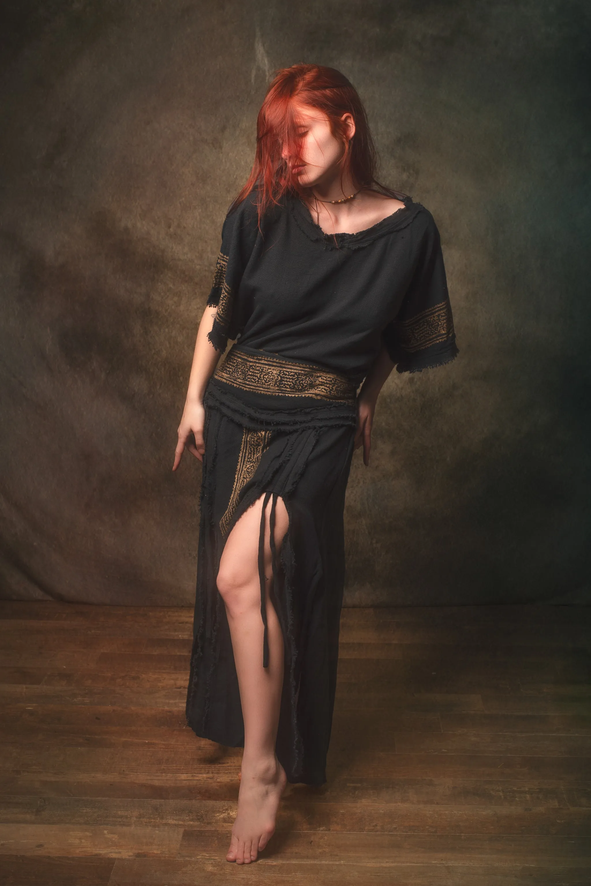 KURA Mini Poncho Top Natural Cotton Block Printed Tribal Patterns Shirt Festival Ceremony Fairy Boho AJJAYA sold by Ajjaya product image thumbnail 3