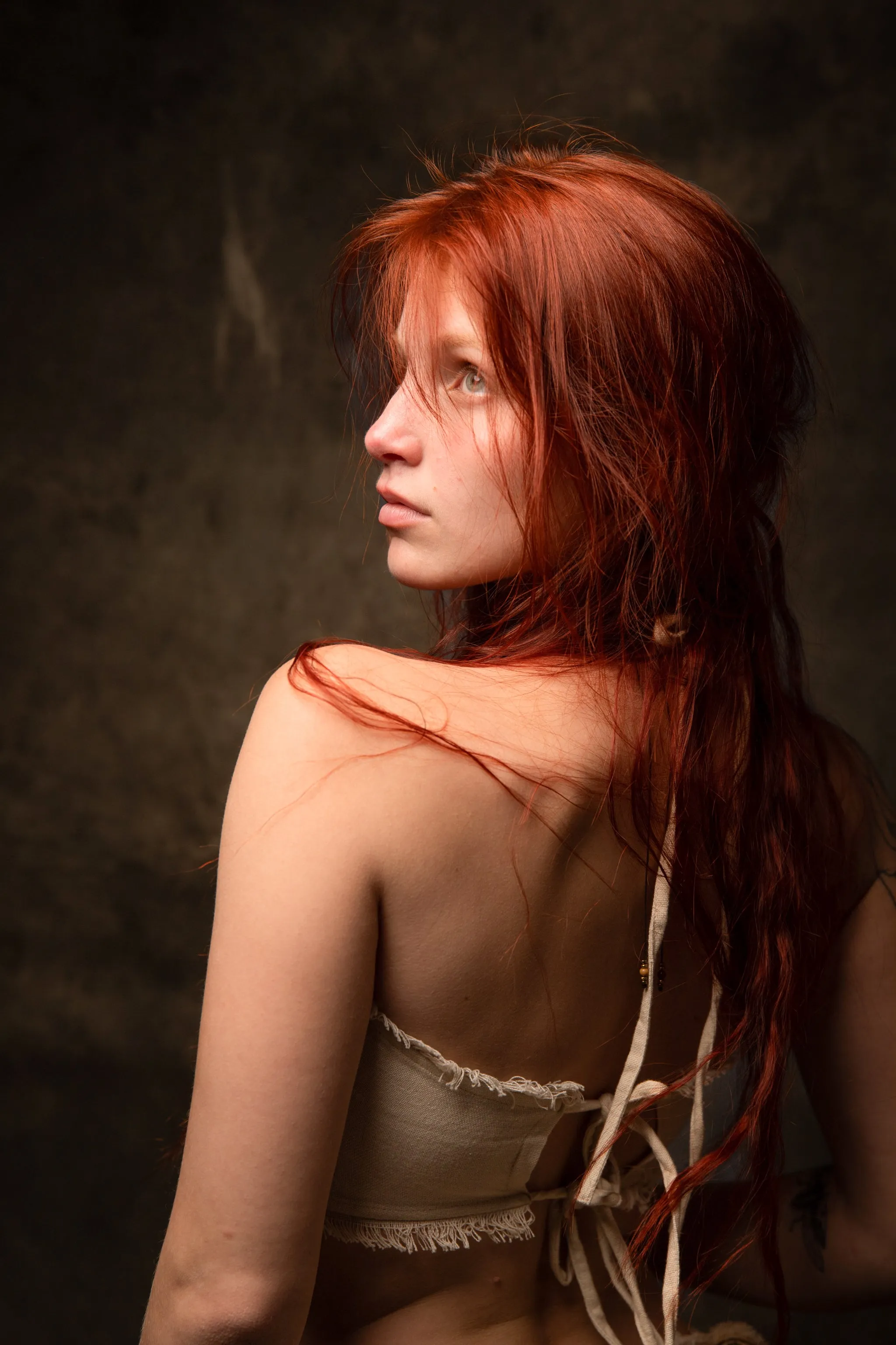 NADYA Crop Top Beige Open Back Sleeveless Natural Cotton Tank Shirt Festival Ceremony Tribal Fairy Boho AJJAYA sold by Ajjaya product image thumbnail 2