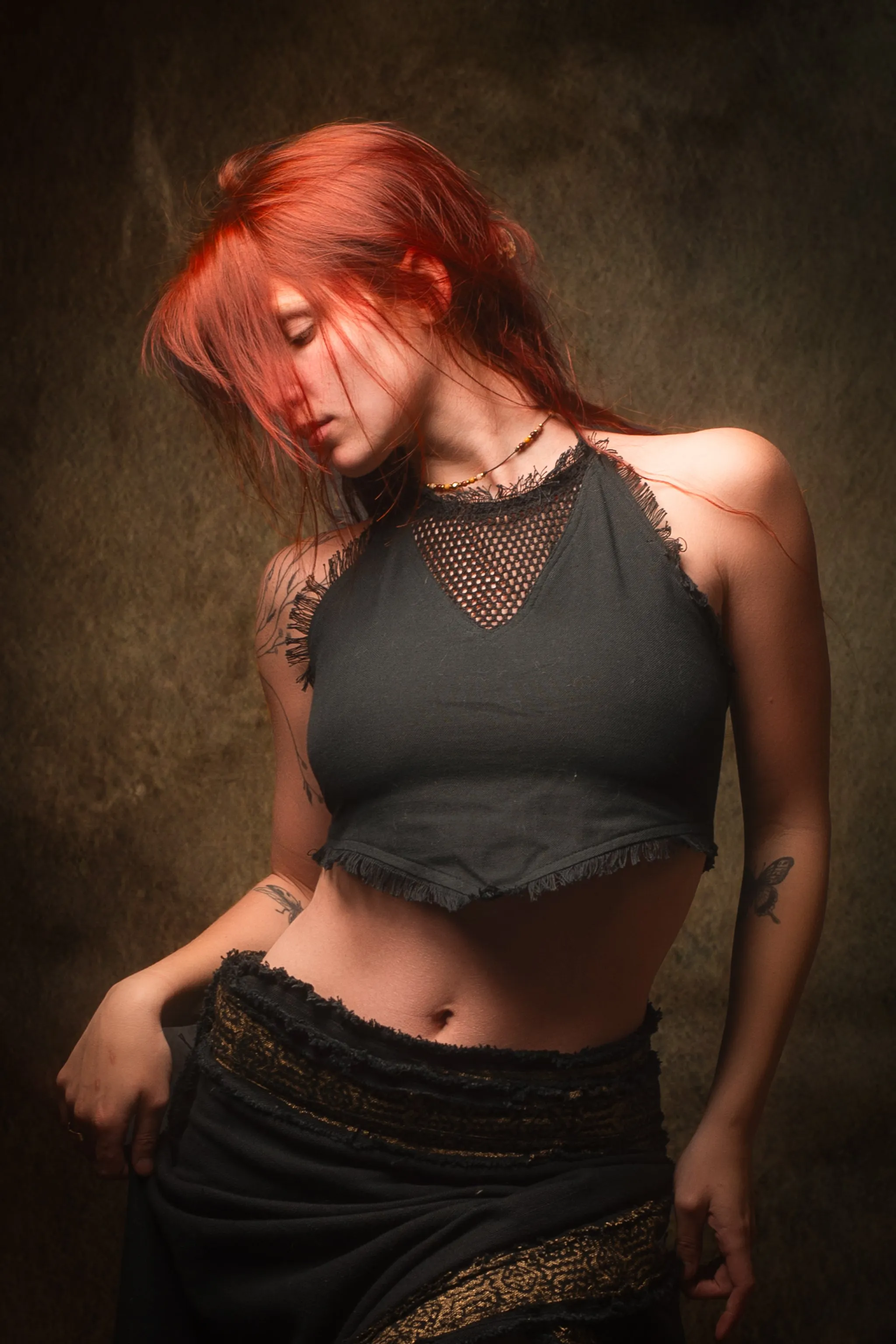 NADYA Crop Top Black Open Back Sleeveless Natural Cotton Tank Shirt Festival Ceremony Tribal Fairy Boho AJJAYA sold by Ajjaya product image thumbnail 3