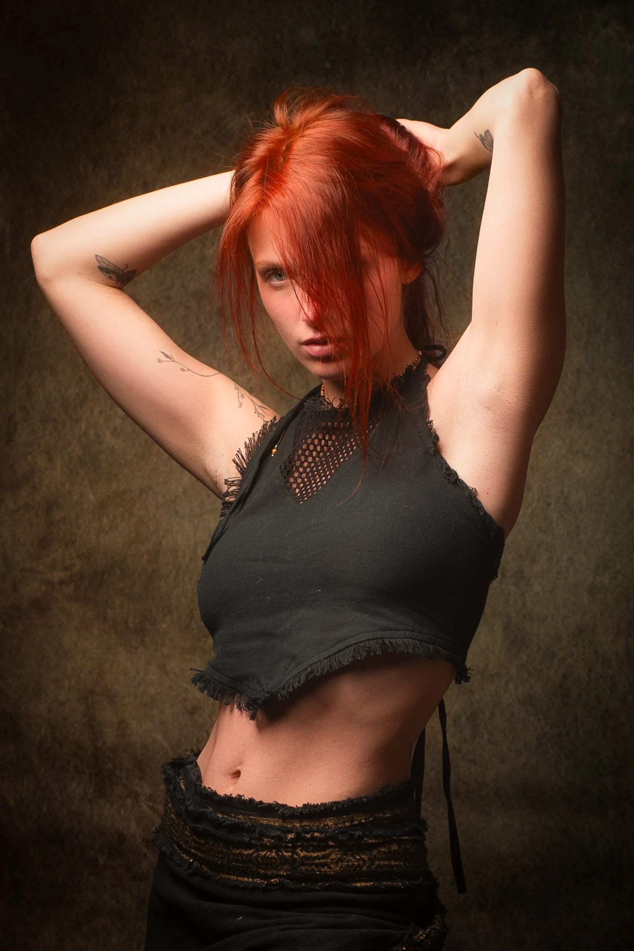 NADYA Crop Top Black Open Back Sleeveless Natural Cotton Tank Shirt Festival Ceremony Tribal Fairy Boho AJJAYA sold by Ajjaya product image thumbnail 4