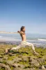KOWA Organic Hemp Pants Beige Trousers with Two Pockets Yoga Sustainable Eco Friendly Festival Ceremony Boho Comfortable AJJAYA sold by Ajjaya