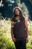 Mens Sleeveless Tank Top DHATU Cotton Shirt Slashed Open Sides Brown Semi See Through Breathable Tribal Gypsy Alternative Festival AJJAYA sold by Ajjaya
