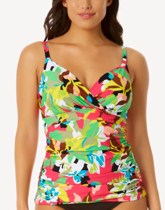 Cabana Party Surplice Triangle Tankini Top sold by swimco